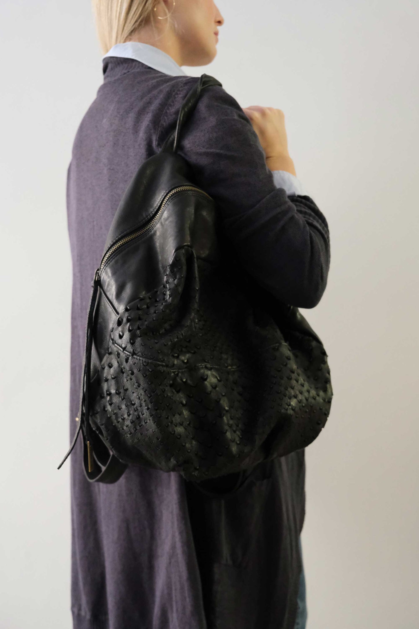 Nerina backpack in perforated nappa