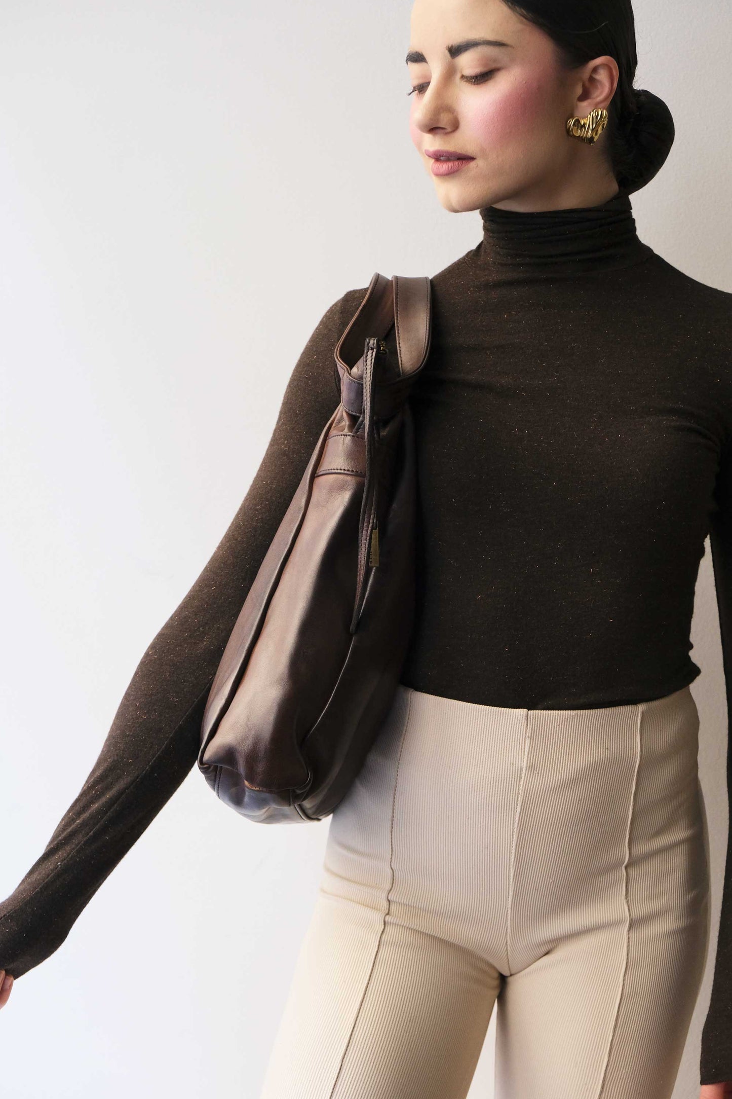 Valy in turner caffè soft calf leather - Made in Italy -