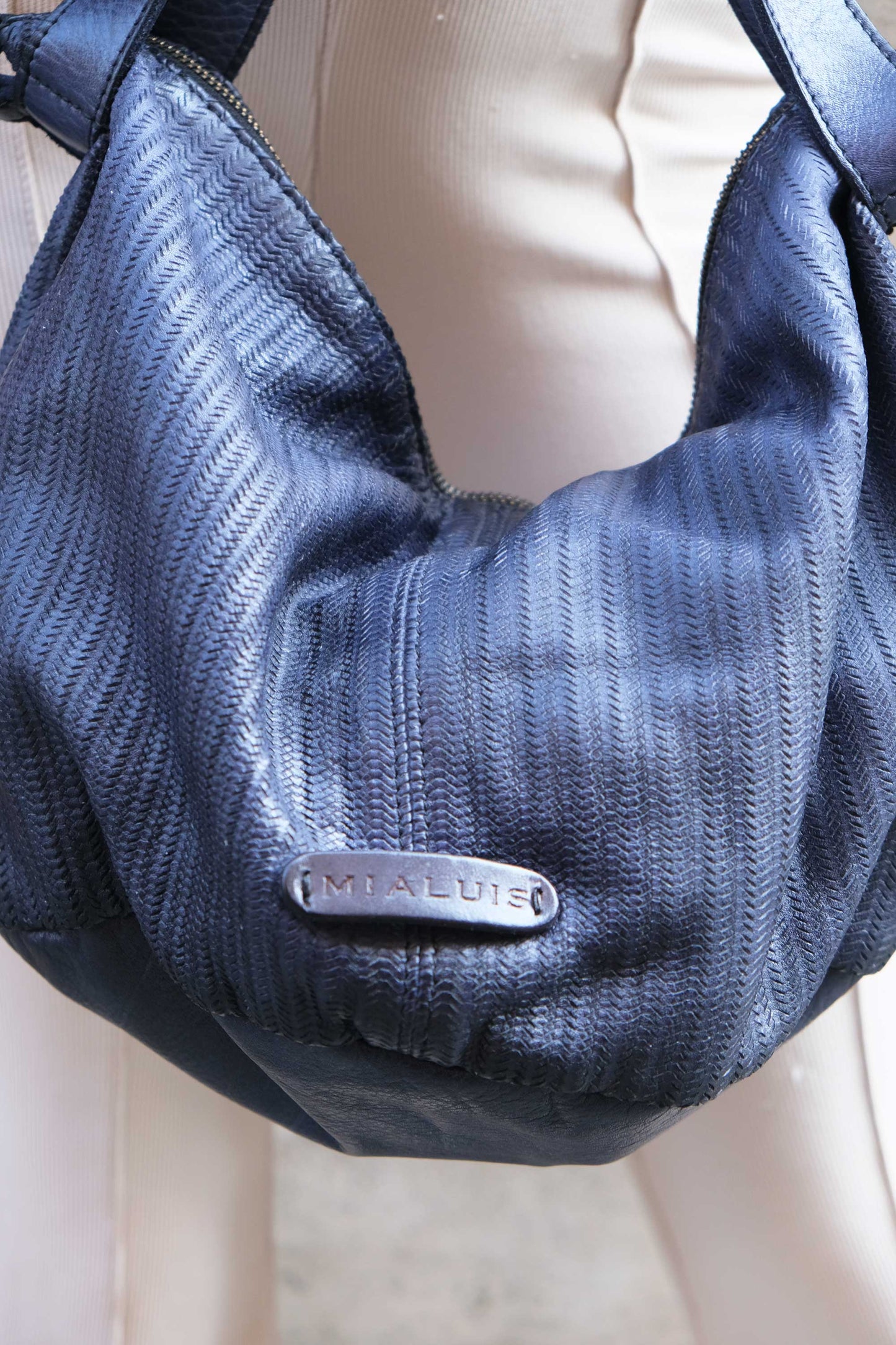 Carola bag in cobalt turner leather - Made in Italy -