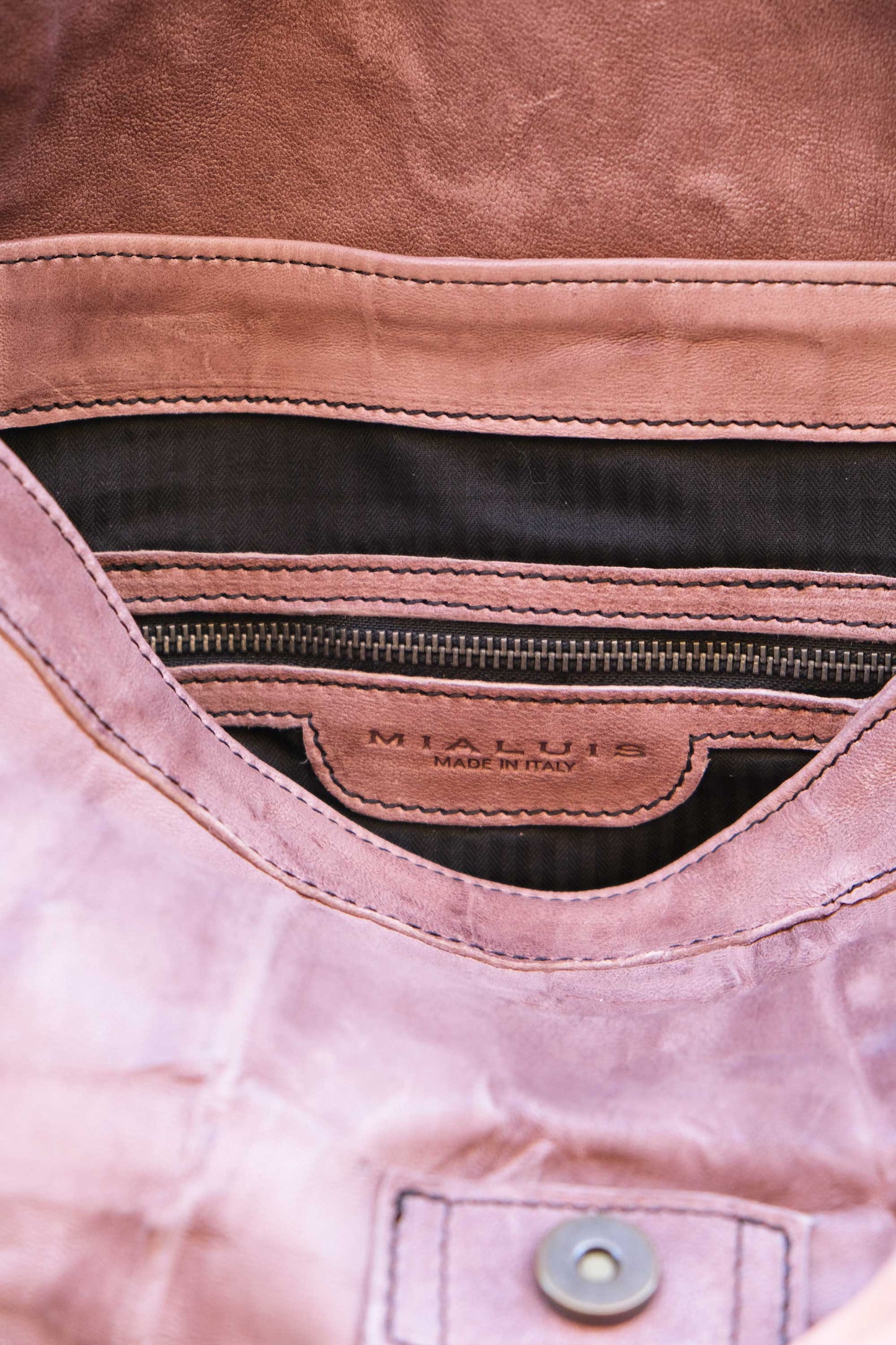 Do saddle bag taupe in soft nappa lomé - Made in Italy -