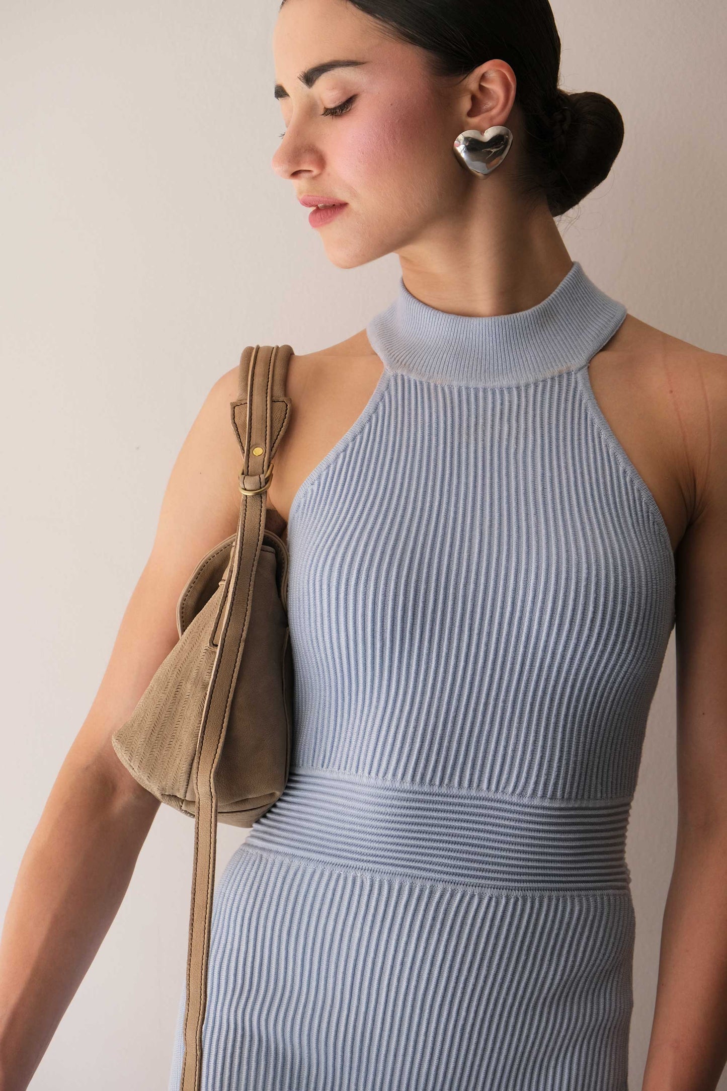 Do mini saddle bag in shark perforated saetta nappa - Made in Italy-