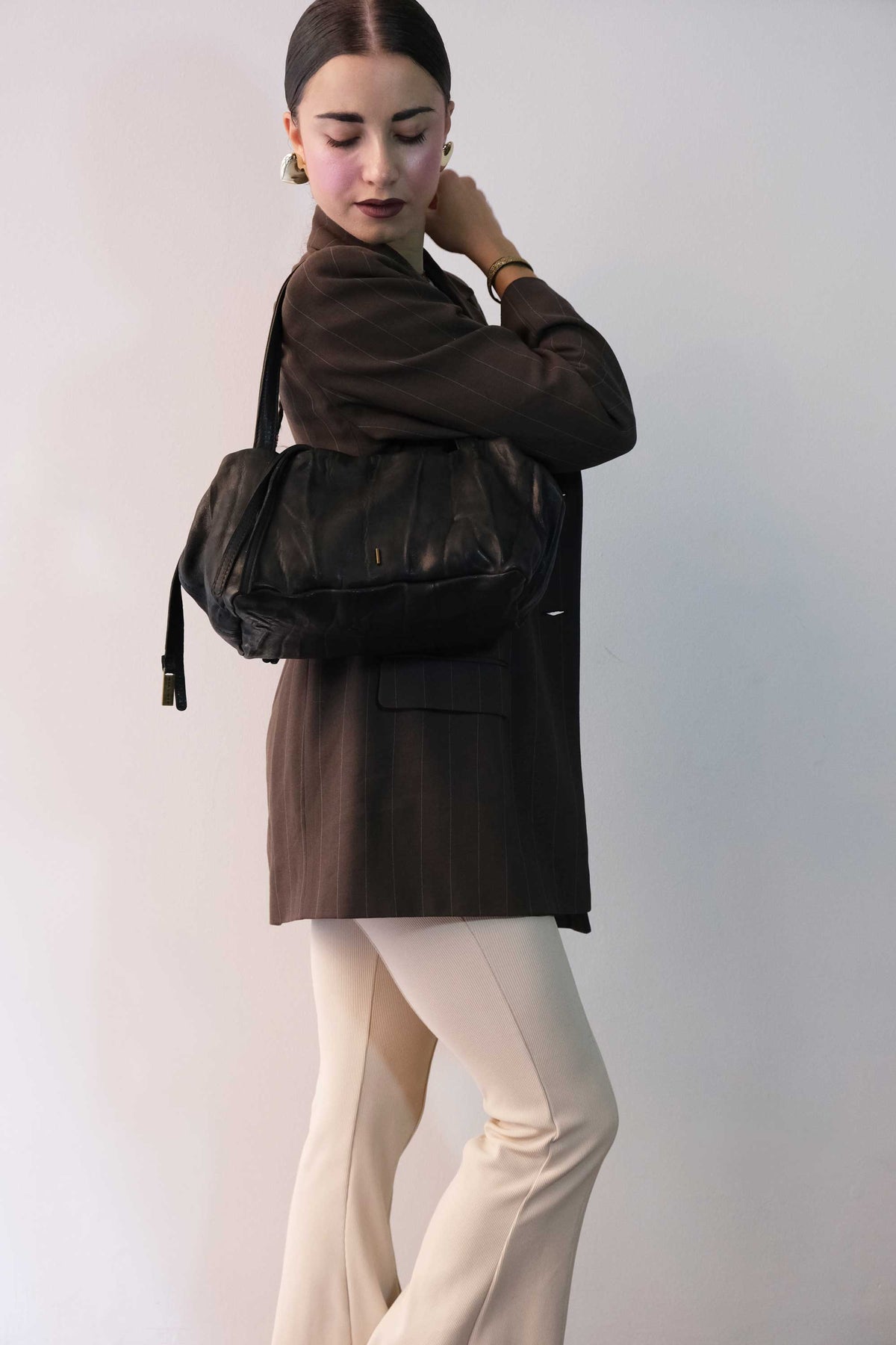 Maribè in black lomè nappa leather – Made in Italy