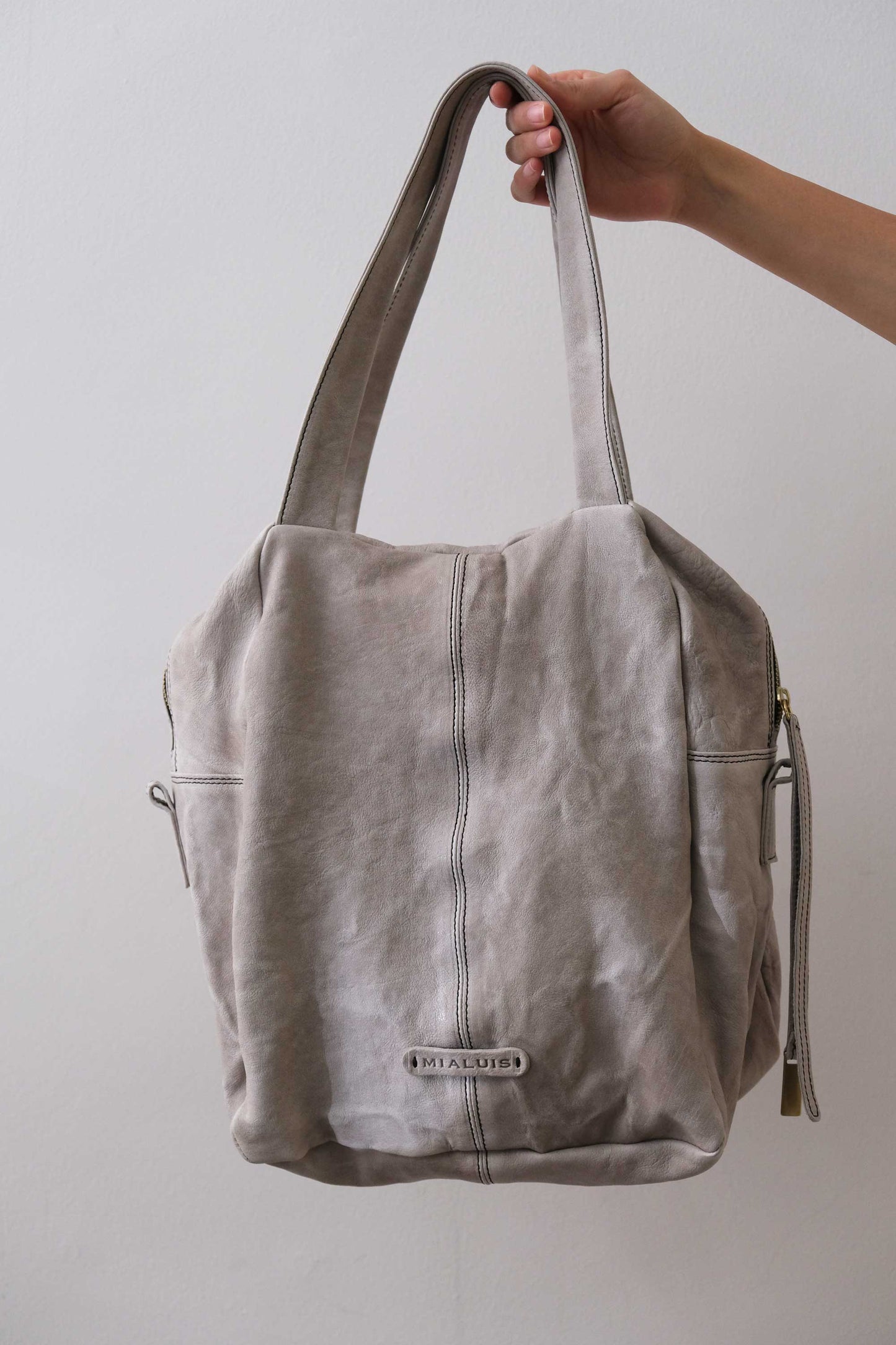 PRE ORDER - discount 15% -Riri tote bag in pomice washed nappa- use code PREORDER15- DELIVERY END OF MAY
