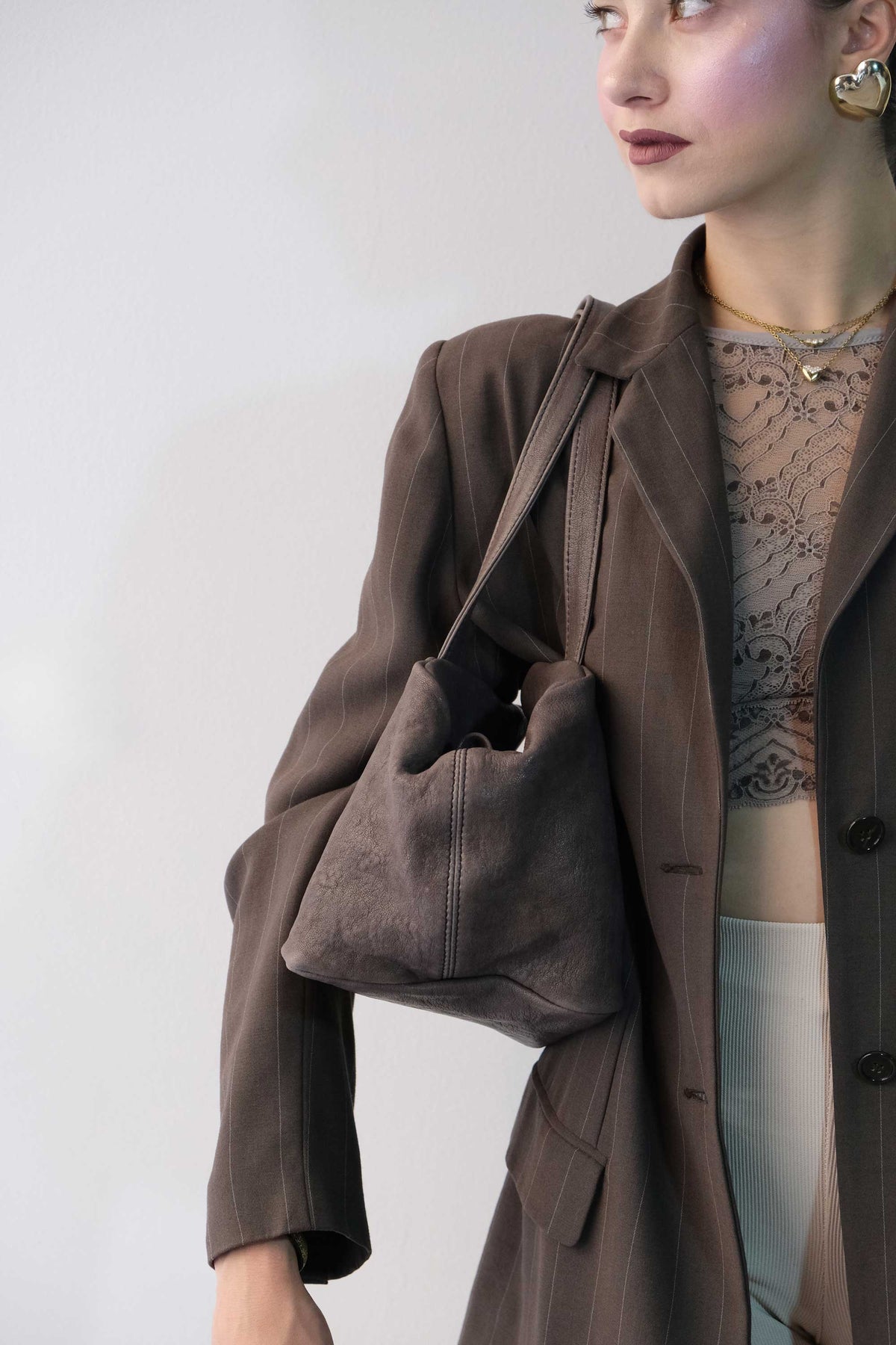 Maribè in tobacco washed nappa leather  - Made in Italy -