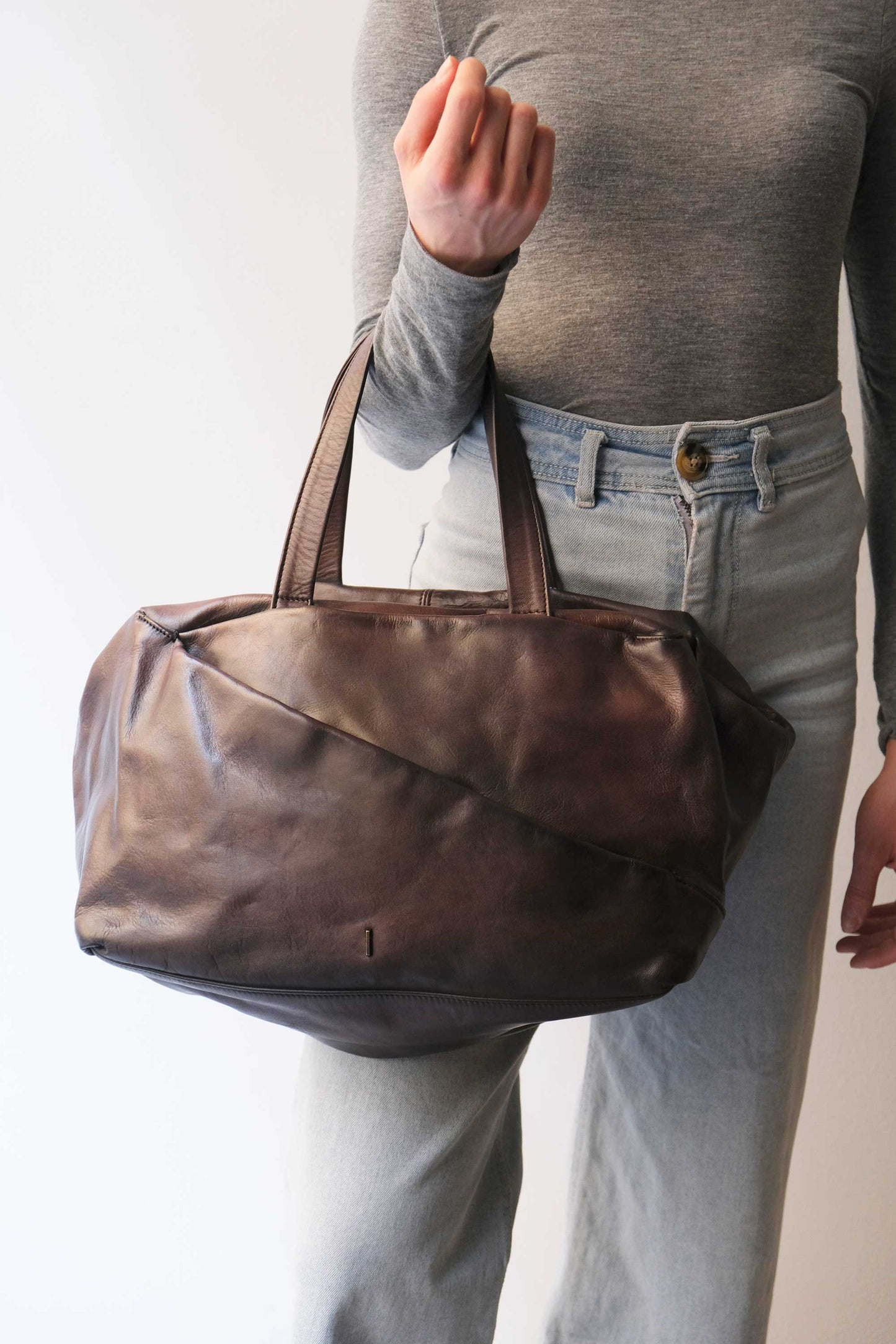 Pilli bag in caffè turner soft leather - Made in Italy -