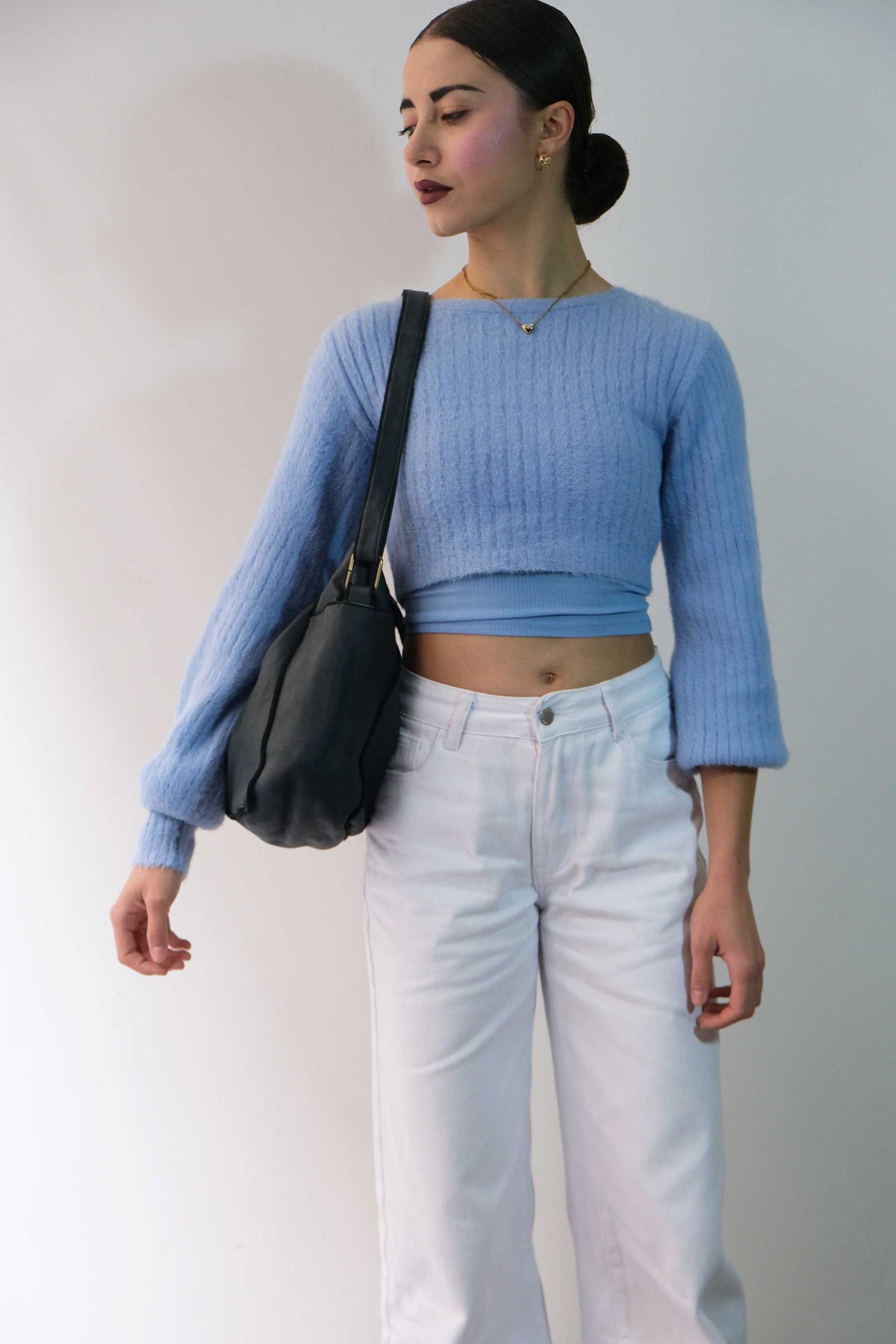 Rechi Big teal garment-dyed leather - Made in Italy -