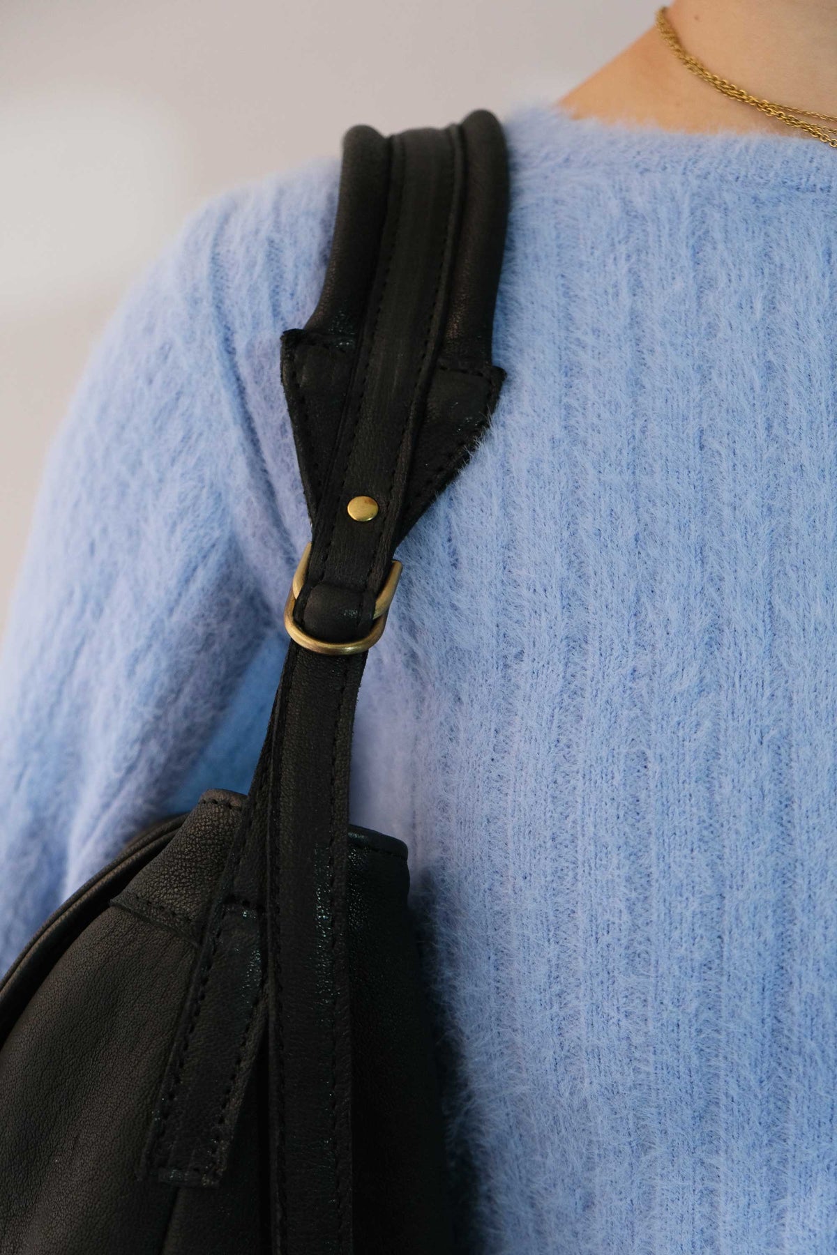 Do saddle bag in black soft washed nappa - Made in Italy -