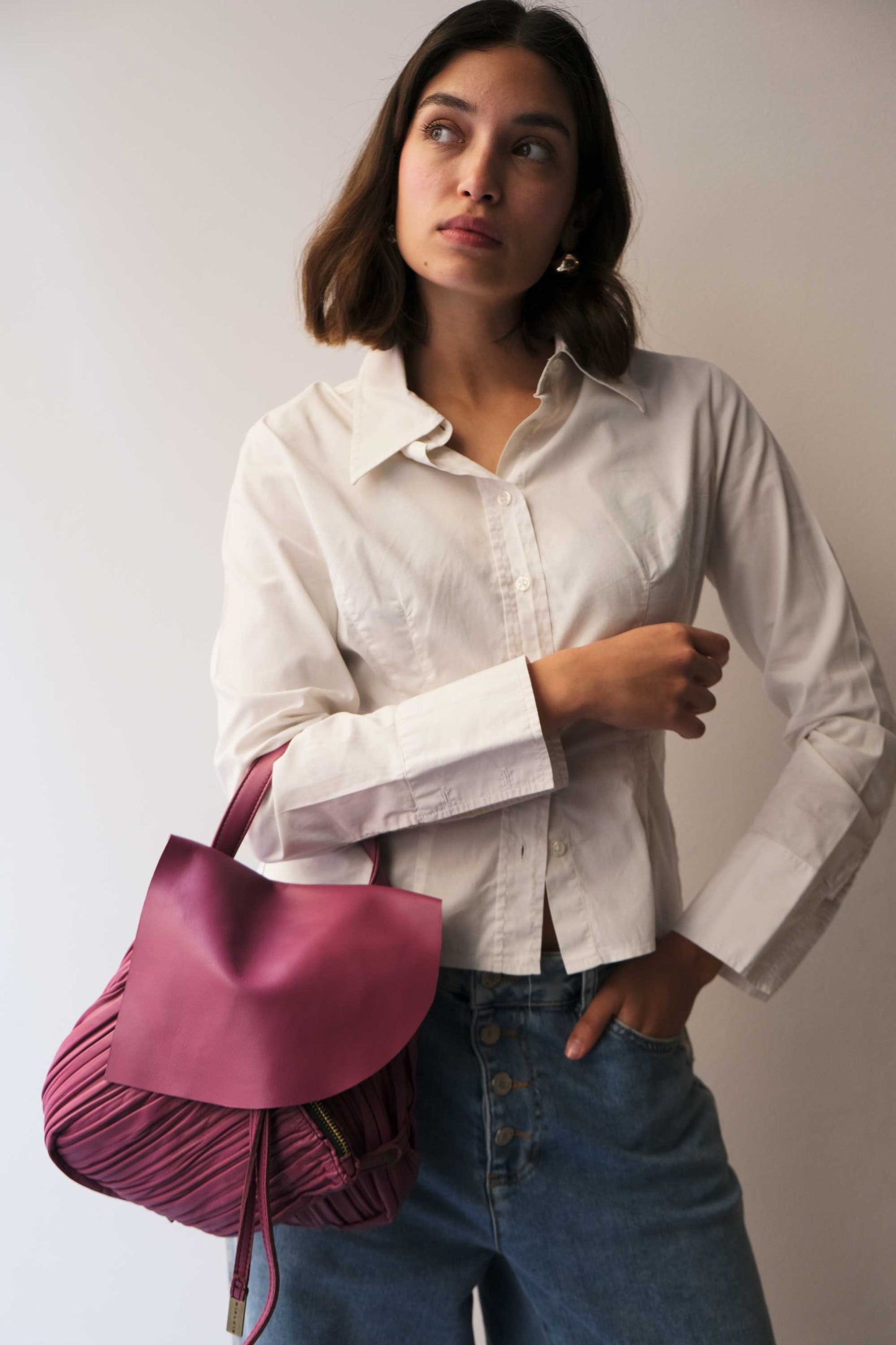 PRE ORDER discount 15%- Minu in pleated barolo colour leather- use code PREORDER15 - ESTIMATED DELIVERY END SEPTEMBER - Made in Italy -
