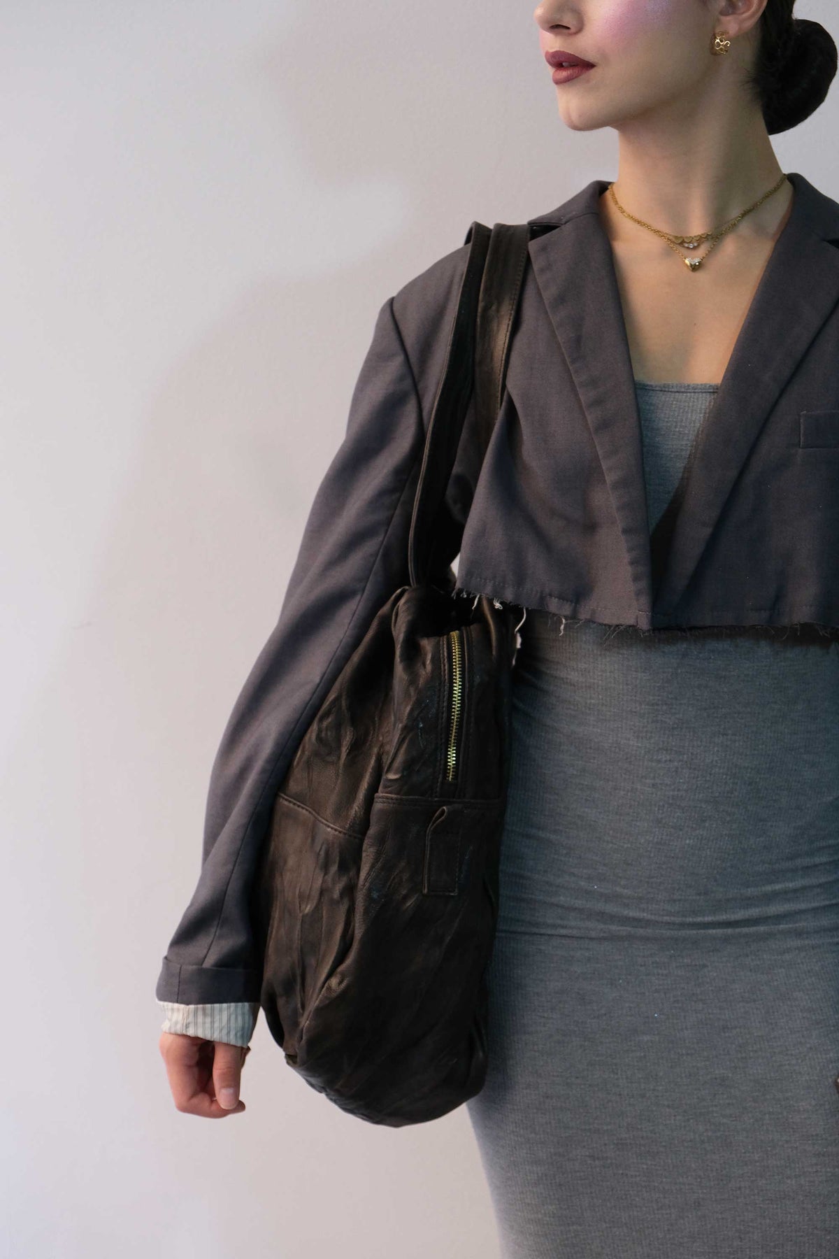 Riri tote bag in soft nappa lomé brown - Made in Italy -