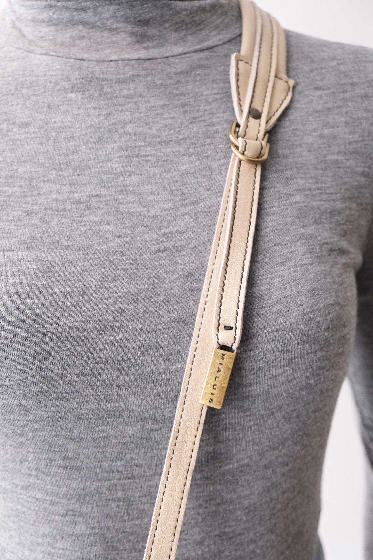 Do mini saddle bag in pleated sand colour nappa leather - Made in Italy -