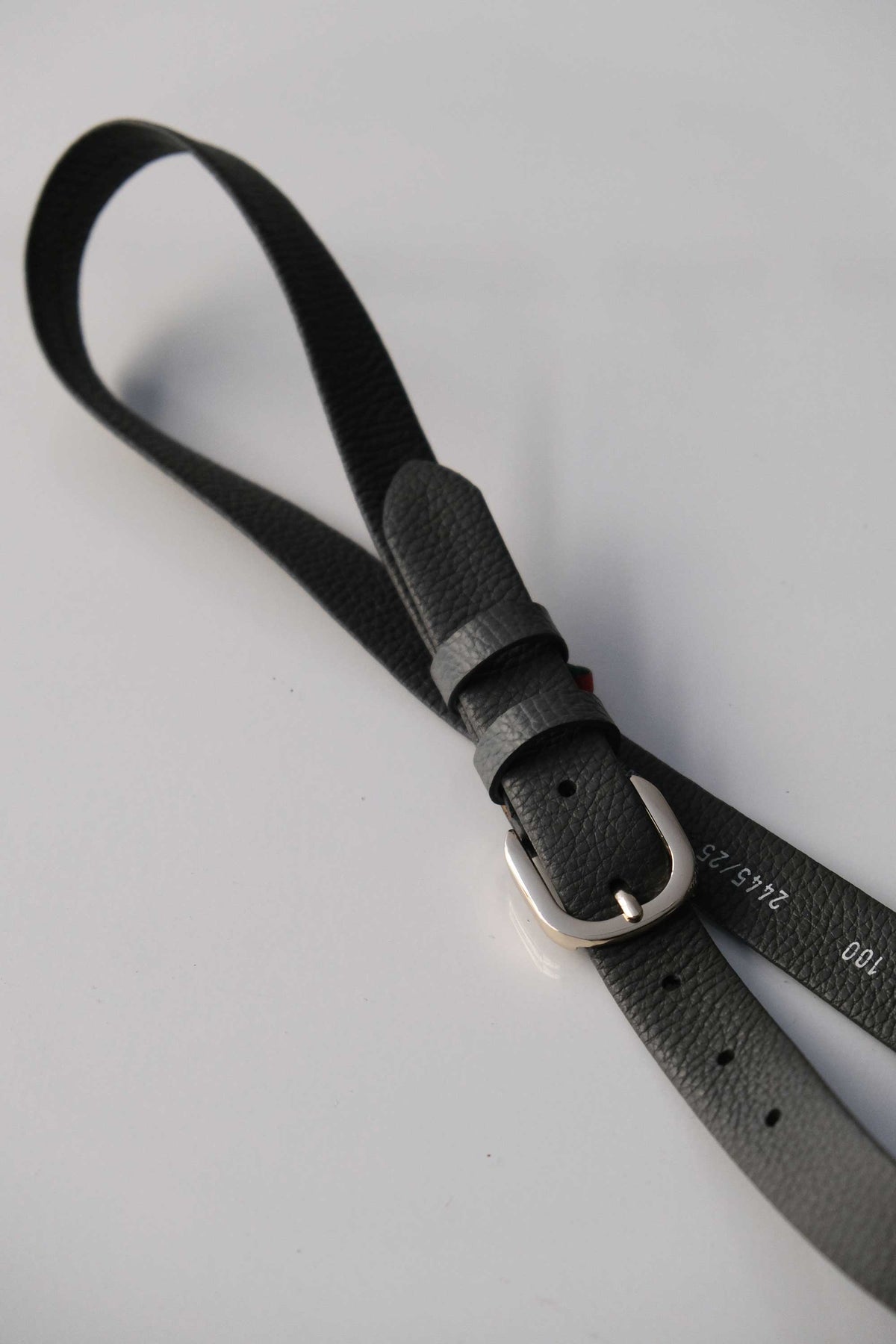 Belt Linea natural grain calf smoke - Made in Italy -