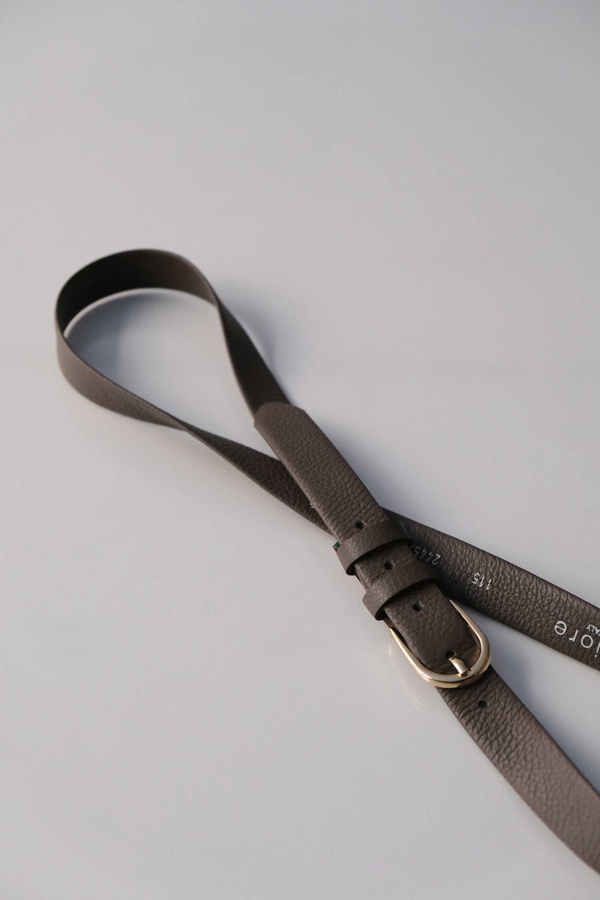 Belt Linea natural grain calf tobacco - Made in Italy -