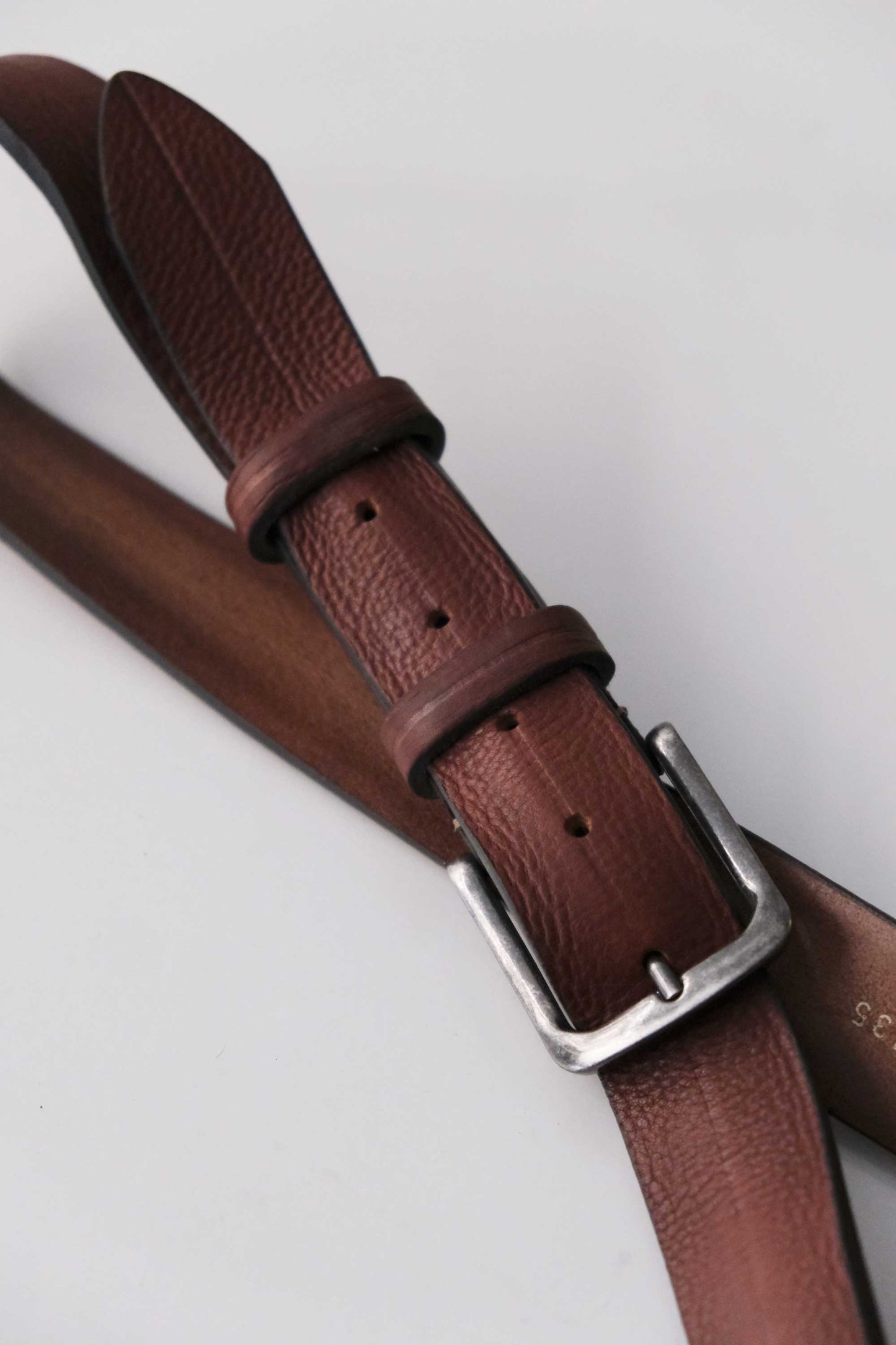 Belt Punto – Men’s vegetable-tanned leather tan – Made in Italy
