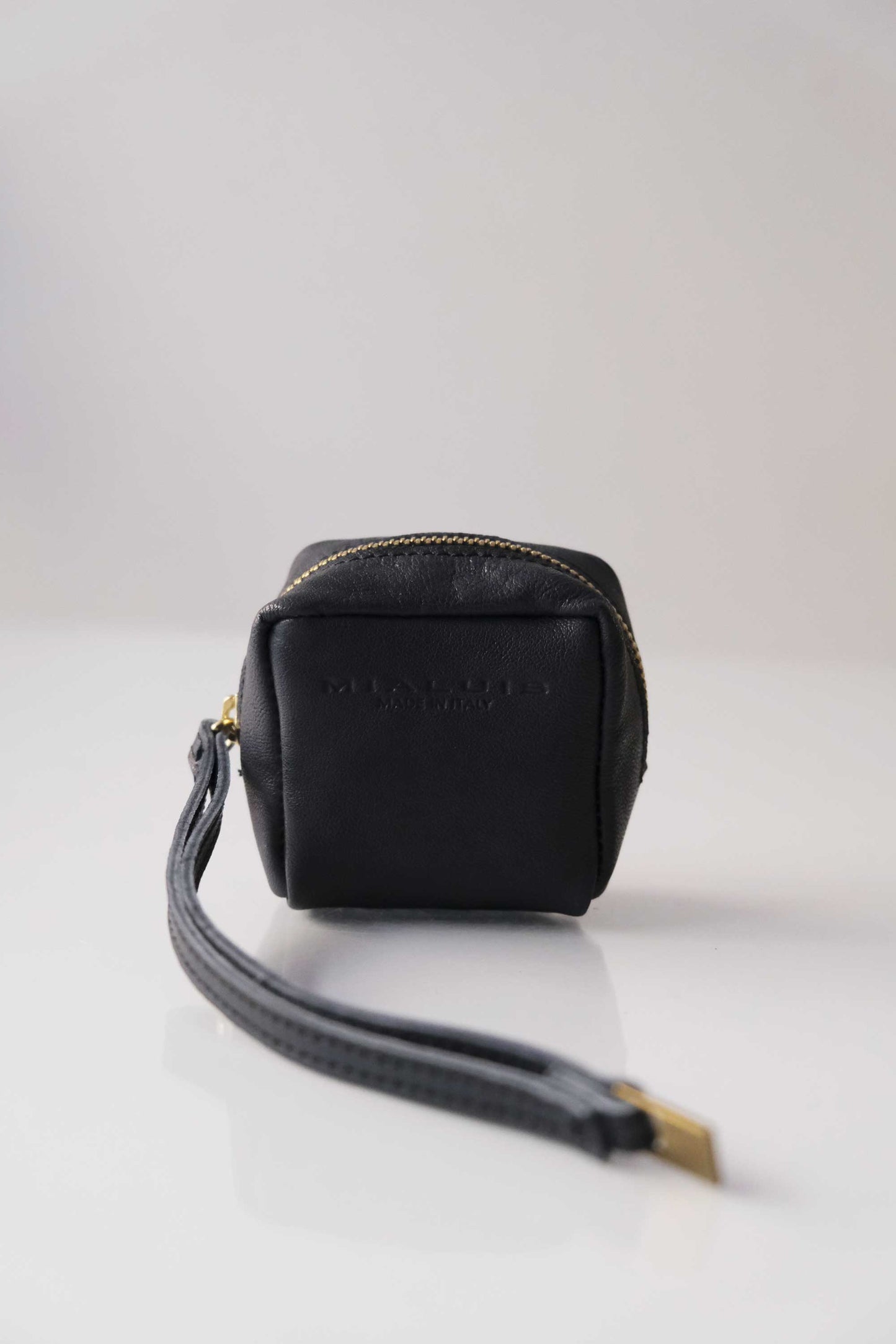 Dream box mini pochette in nappa navy conciata al vegetale - Made in Italy -