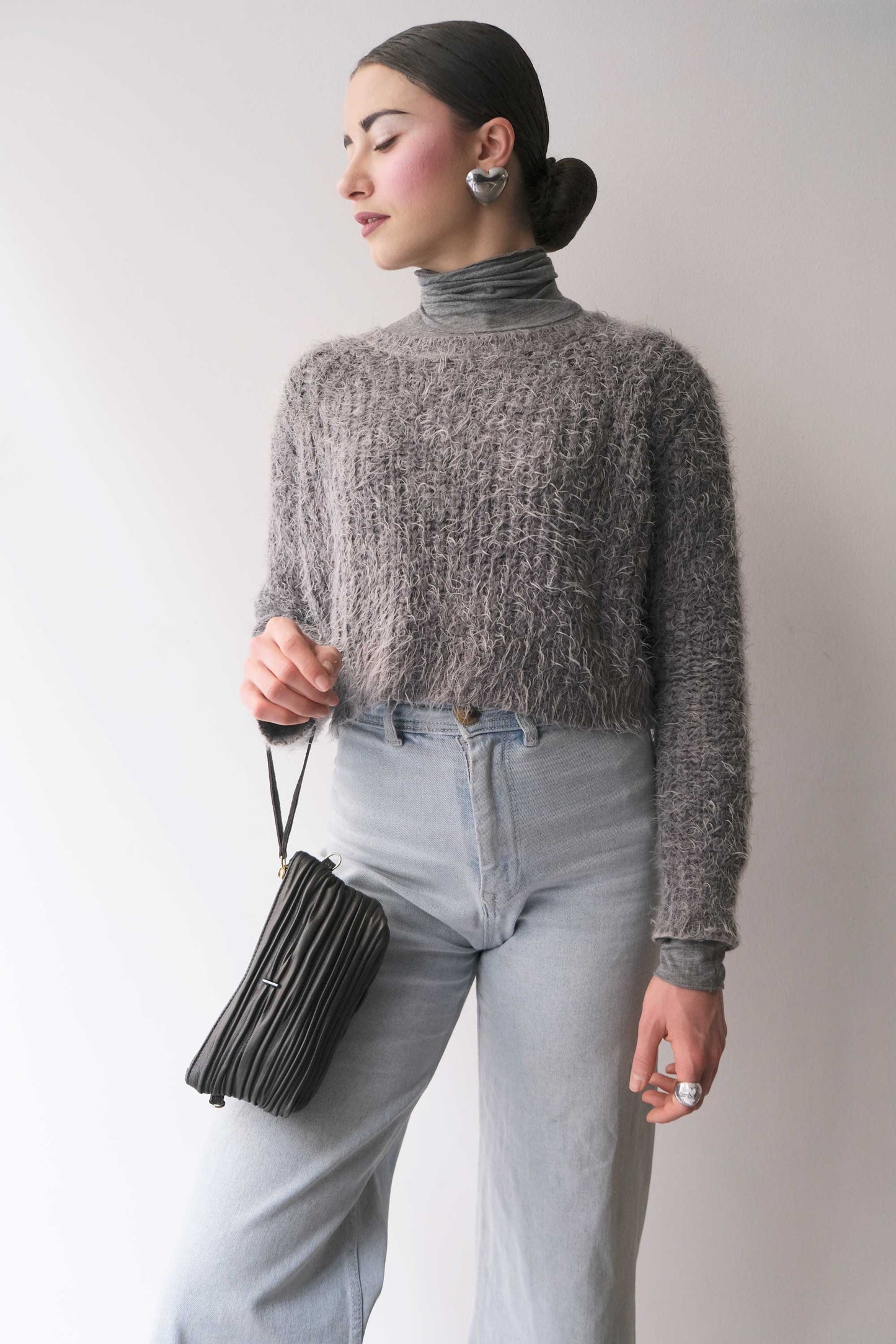 Dream Ti in brown pleated leather - Made in Italy -