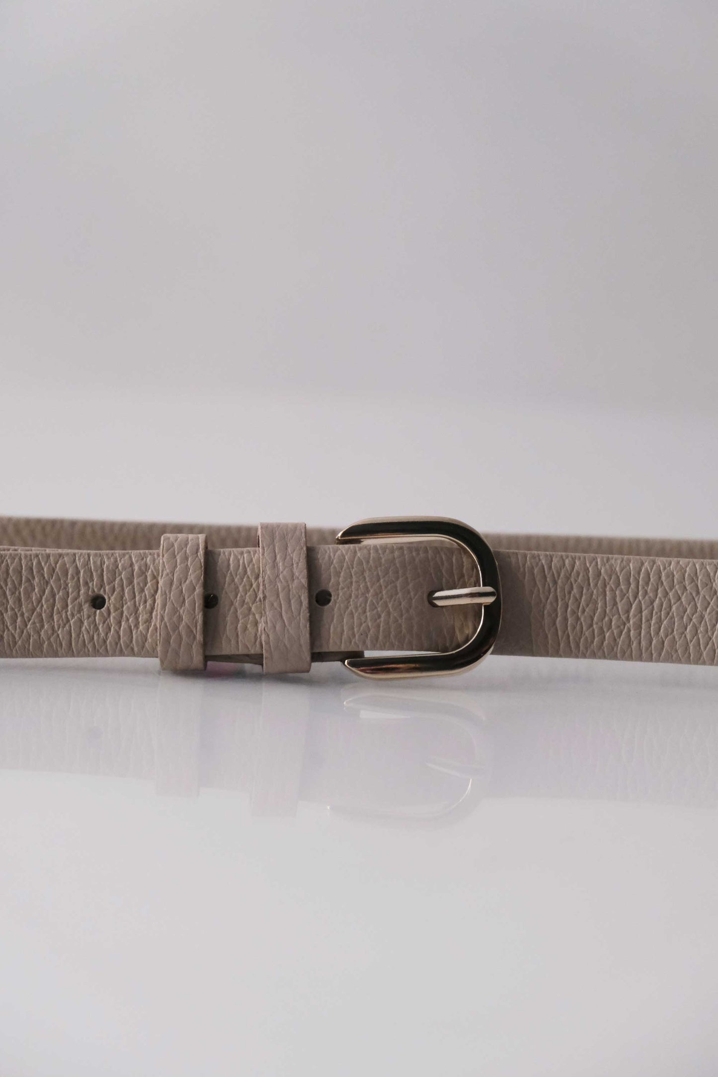 Belt Linea natural grain calf cream - Made in Italy -