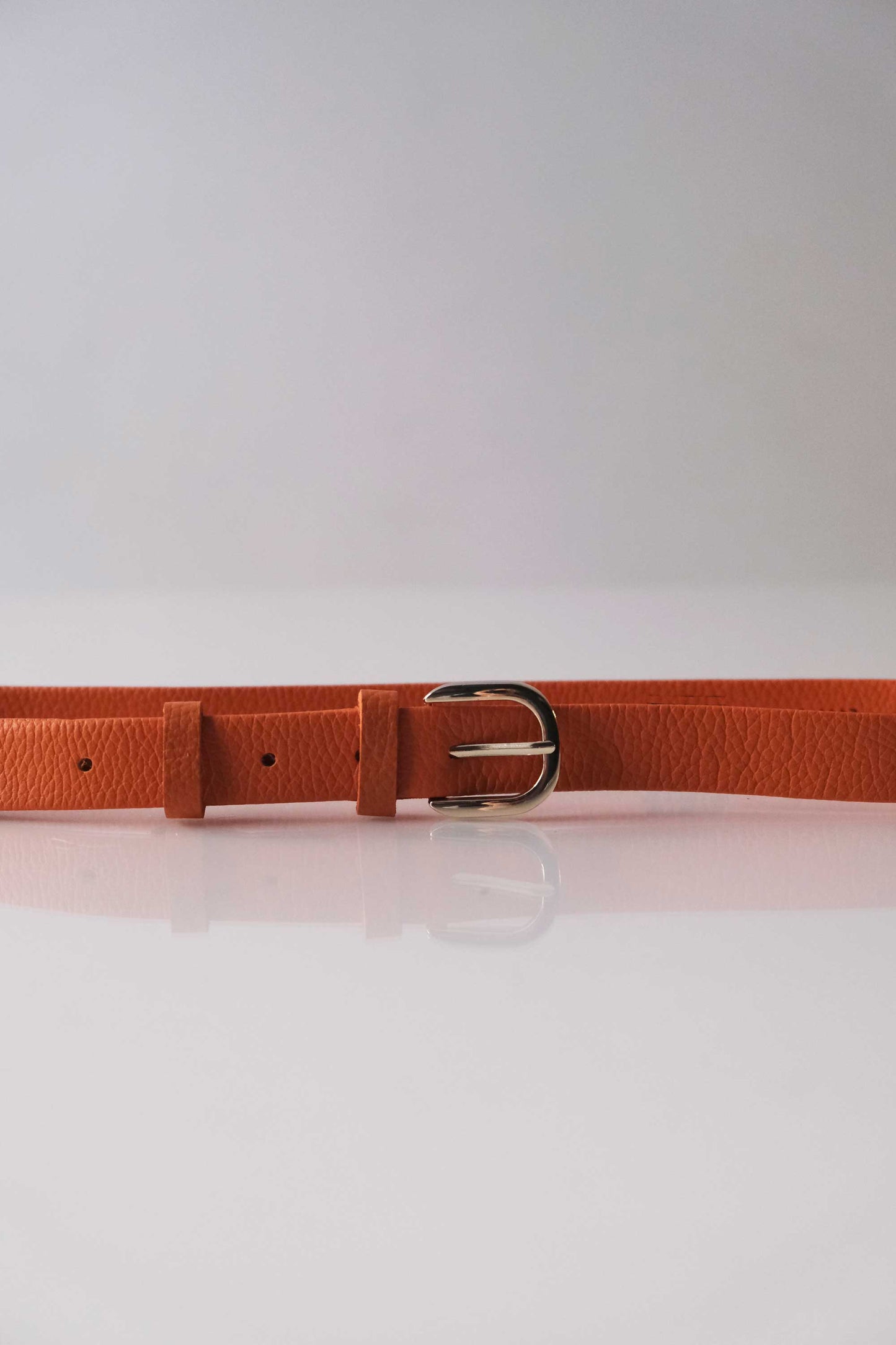 Belt Linea natural grain calf mandarin - Made in Italy -