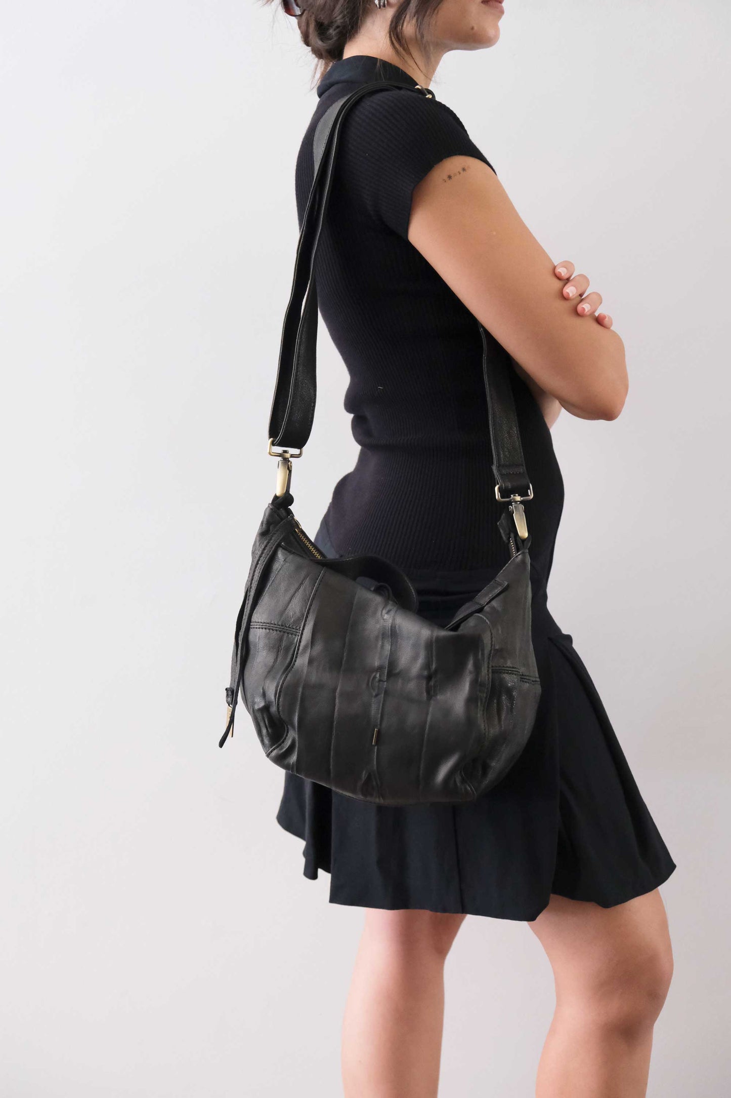 PRE ORDER discount 15%- Marty bag in black soft washed nappa lomè - use code PREORDER15 - ESTIMATED DELIVERY SEPTEMBER 15- Made in Italy -