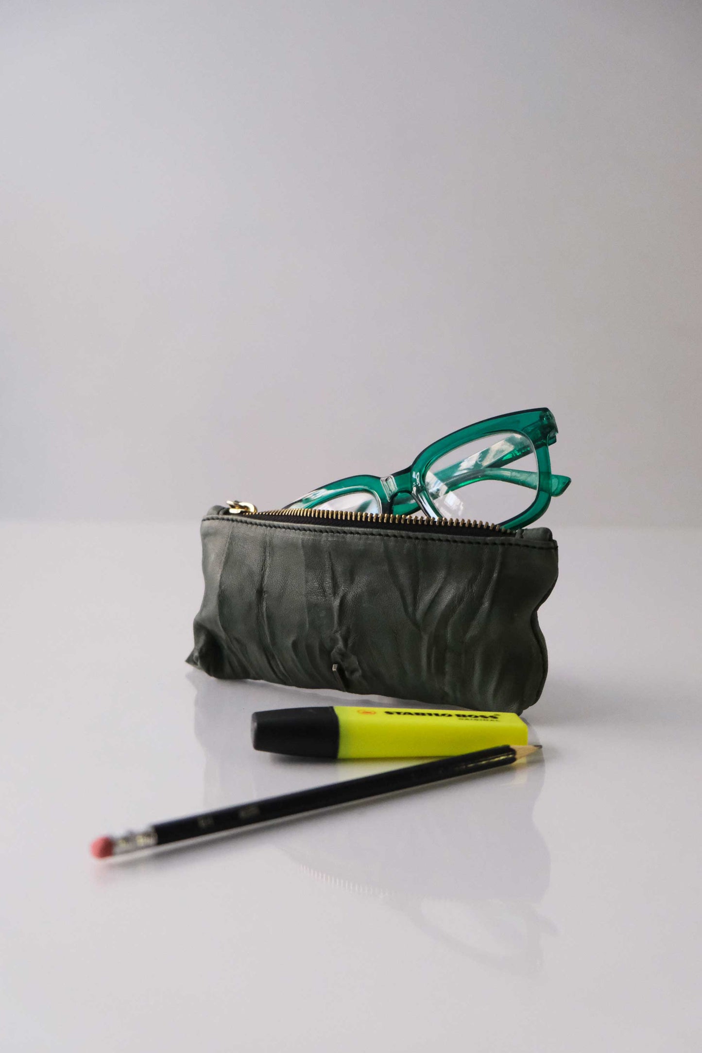 Mix soft leather lome forest  – The Sustainable Pochette - Made in Italy