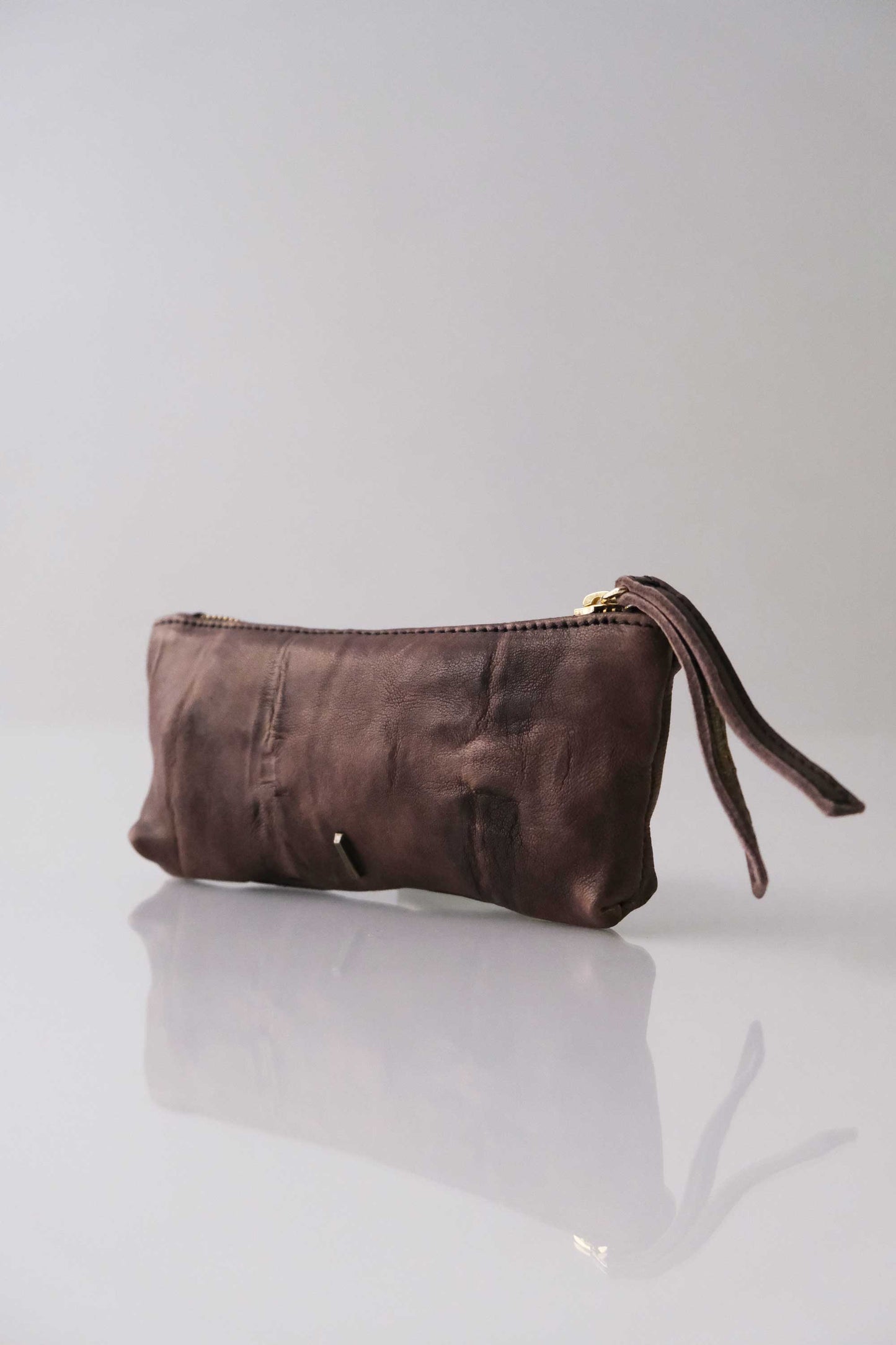 Mix soft chocolate nappa lomè leather – The Sustainable Pochette - Made in Italy