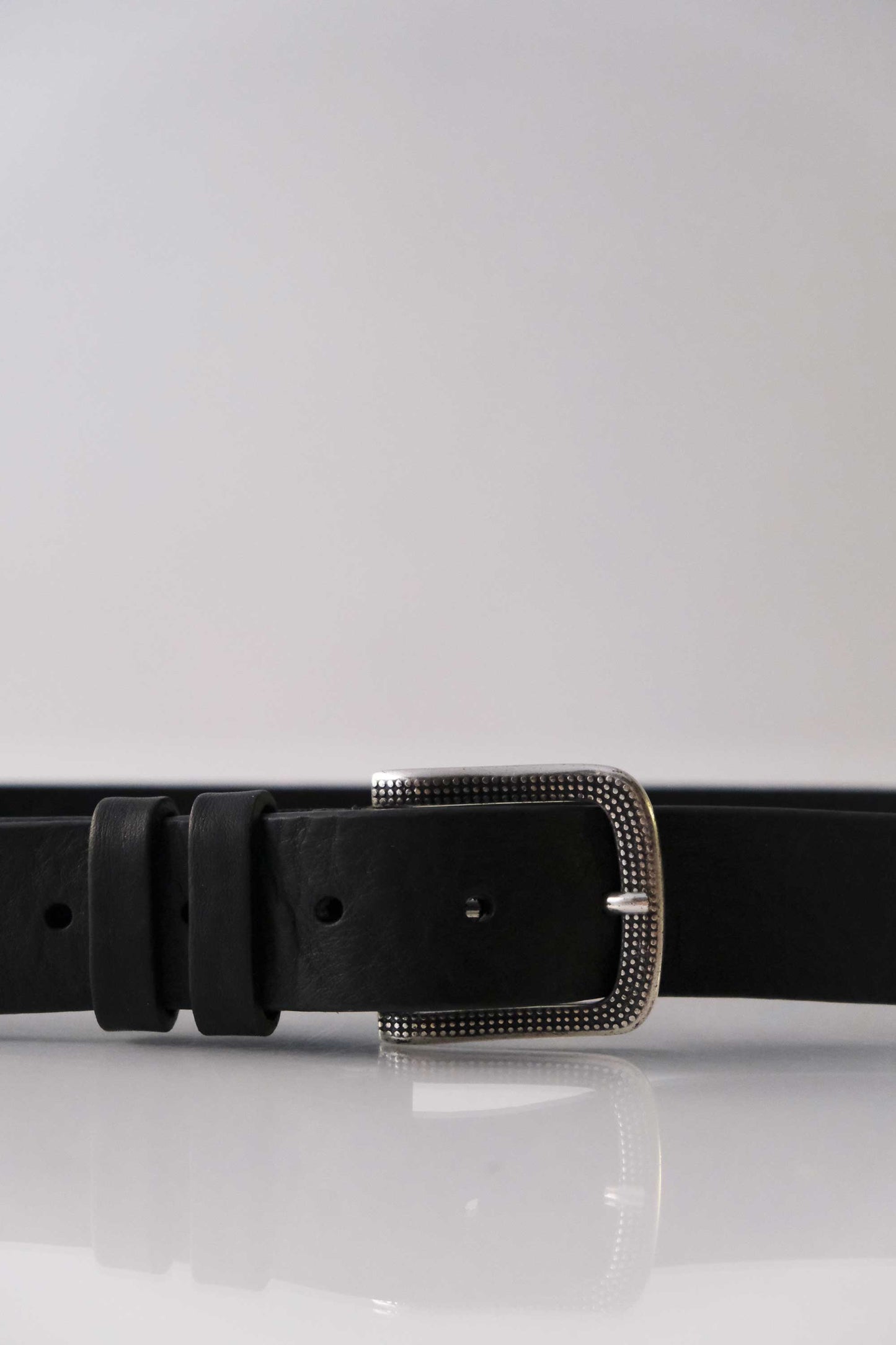 Belt Sound – Men’s vegetable-tanned leather black – Made in Italy