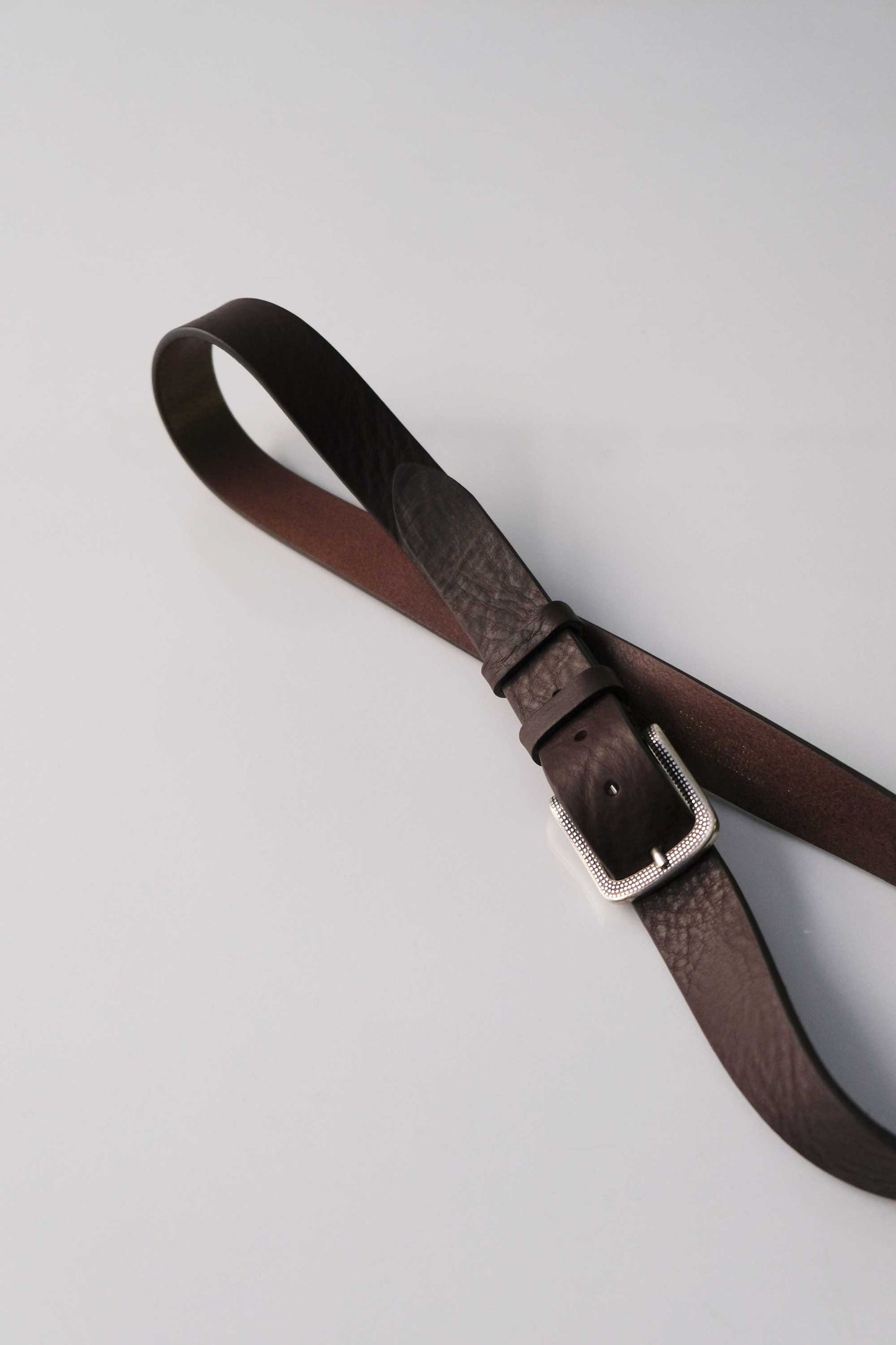 Belt Sound – Men’s vegetable-tanned leather dark brown – Made in Italy