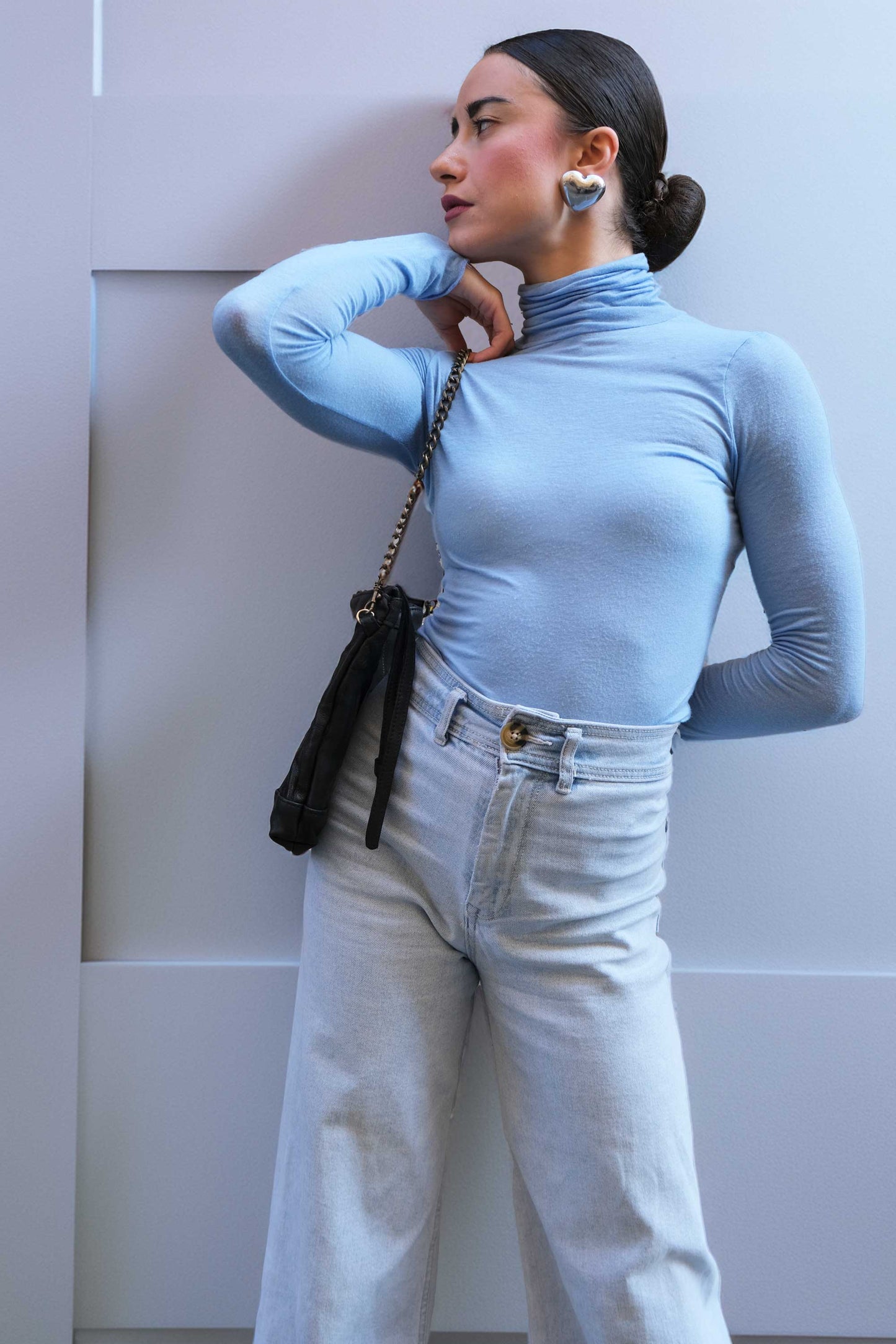 Zoe in balck lome nappa leather - Made in Italy -