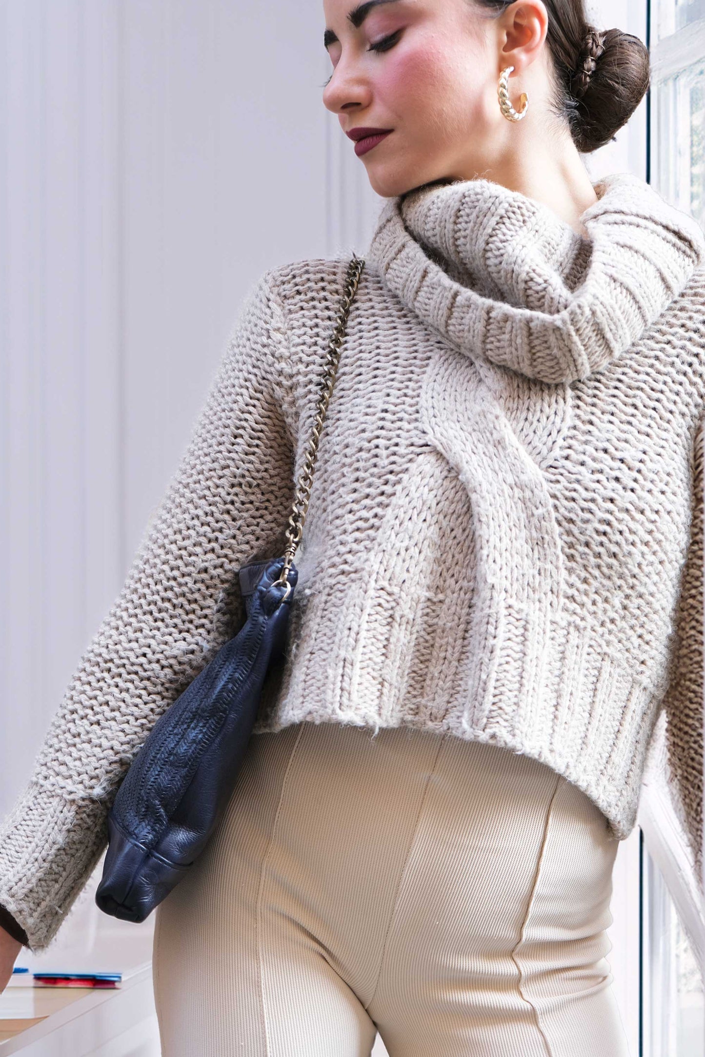 Zoe in cobalt turner calf soft leather - Made in Italy -