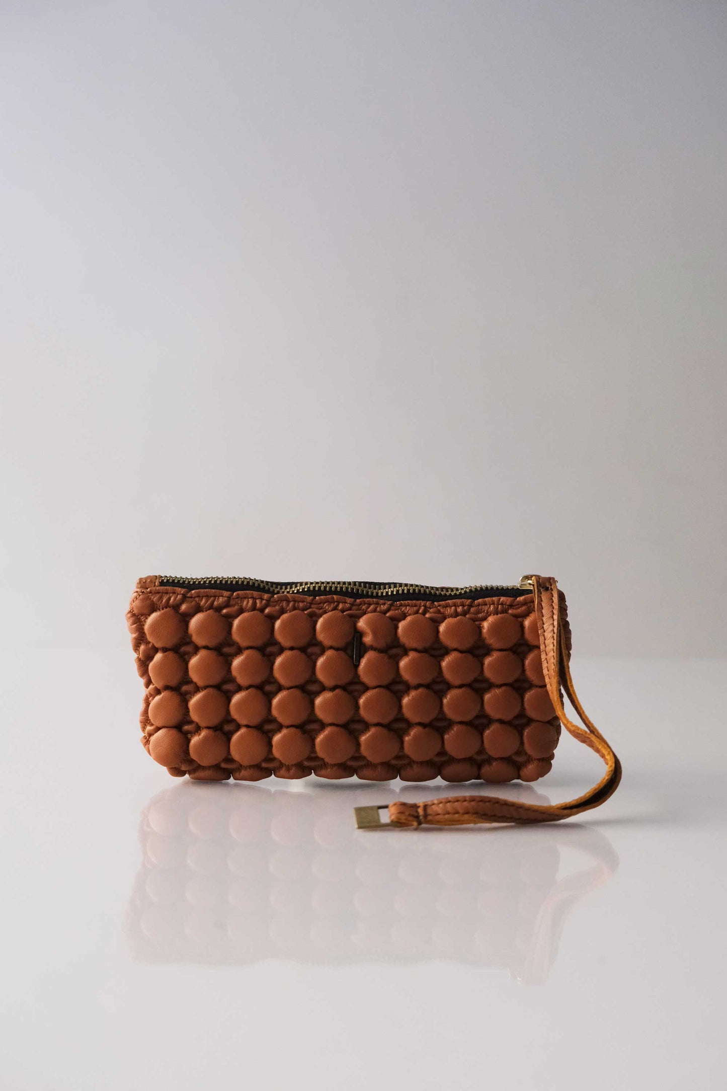 Bubble Mialuis in pleated bubble biscuit soft nappa leather - Made in Italy -