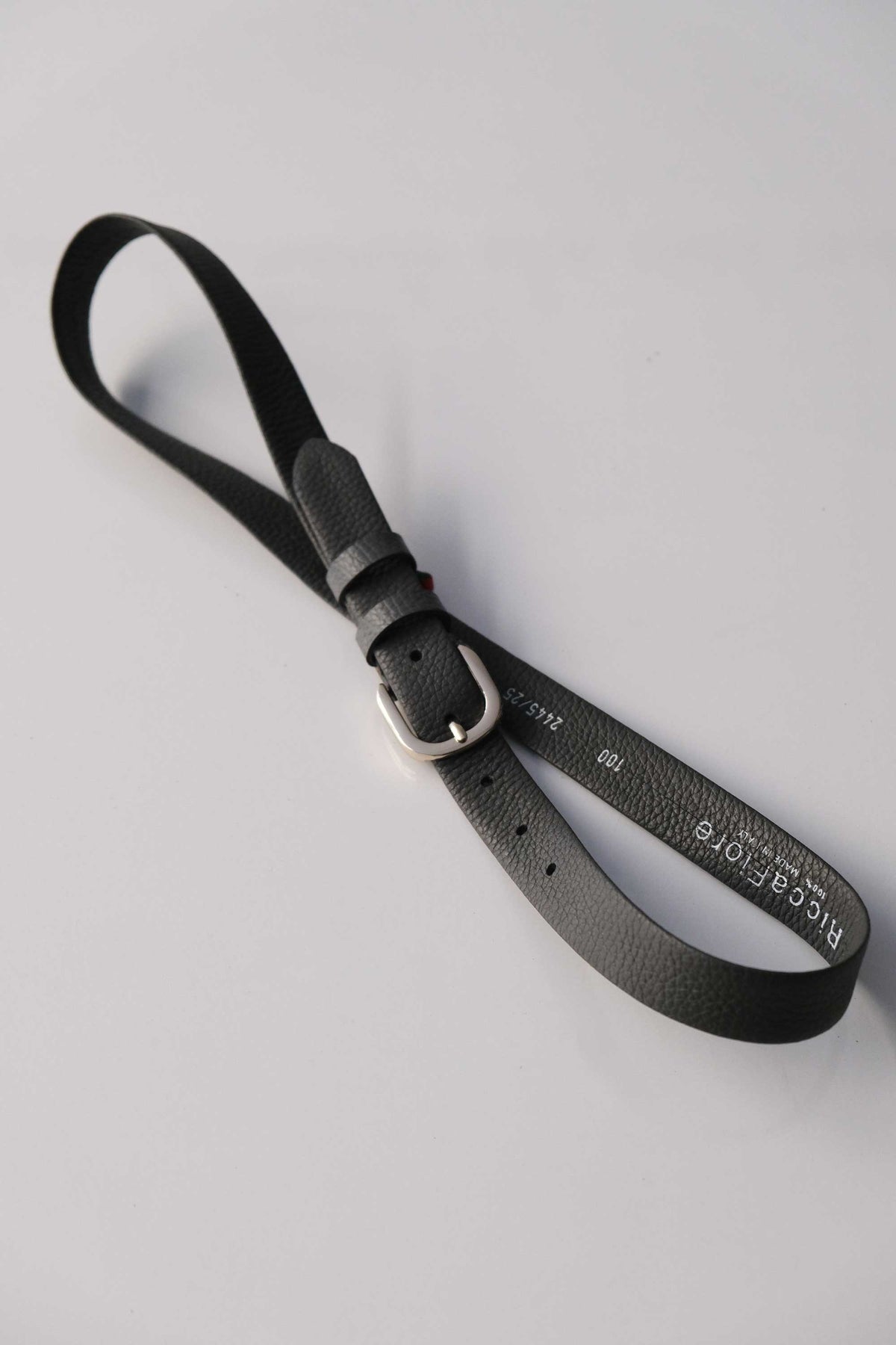 Belt Linea natural grain calf smoke - Made in Italy -