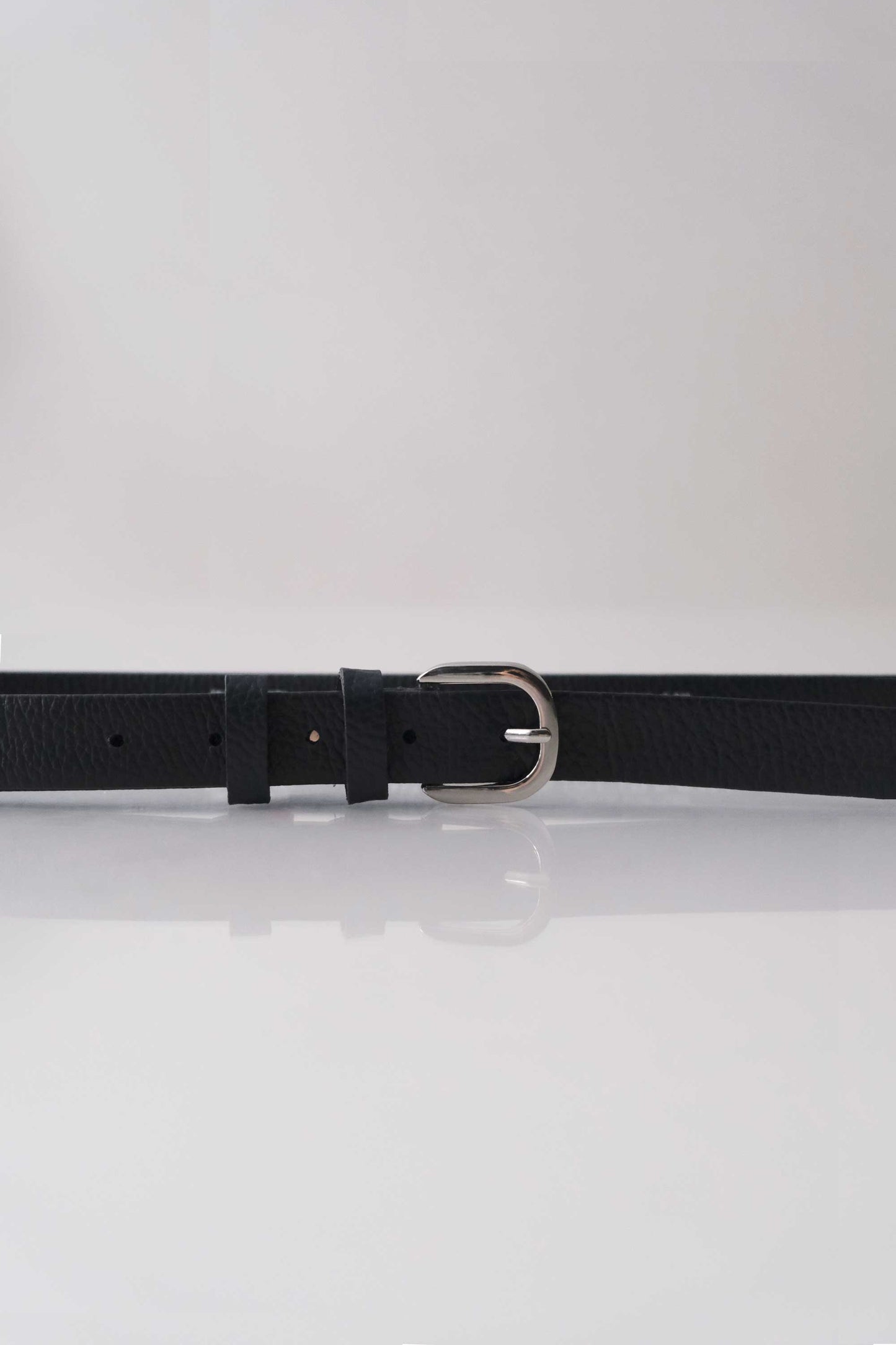 Belt Linea natural grain calf navy - Made in Italy -