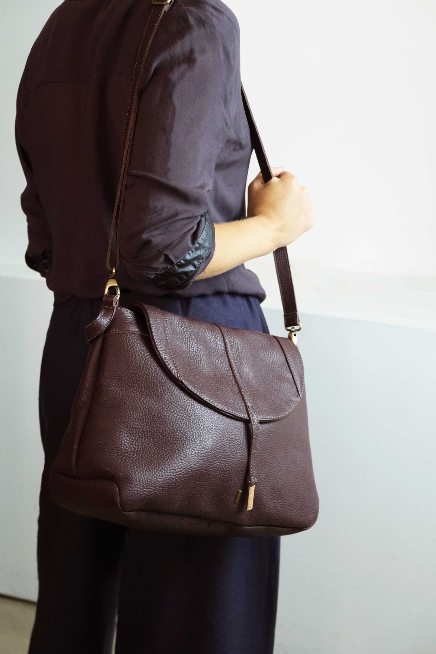 Do Torchon saddle bag in leather with natural grain