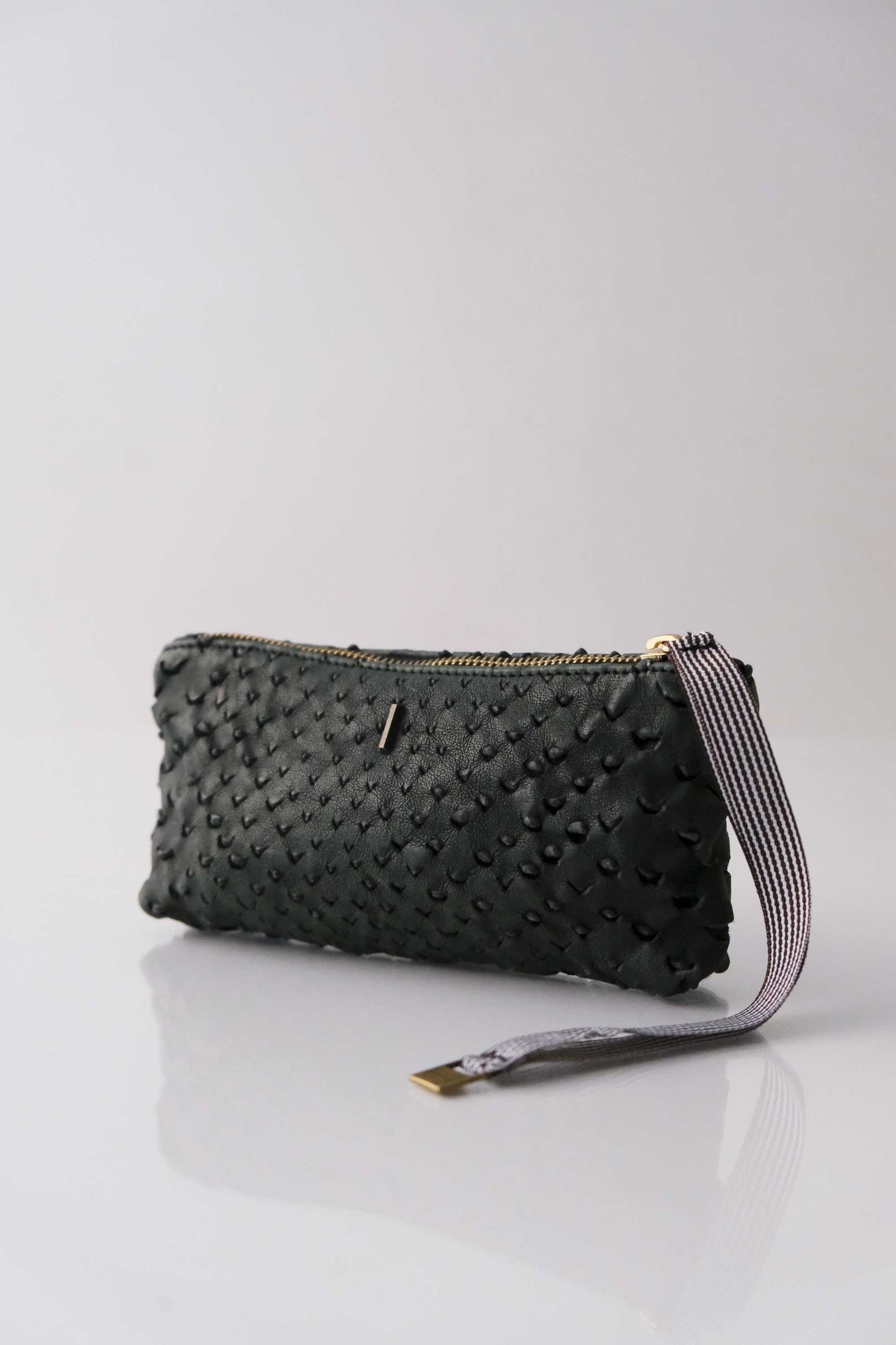 Dream Big soft malachite nappa taipan-effect pochette – The Sustainable Pochette – Made in Italy