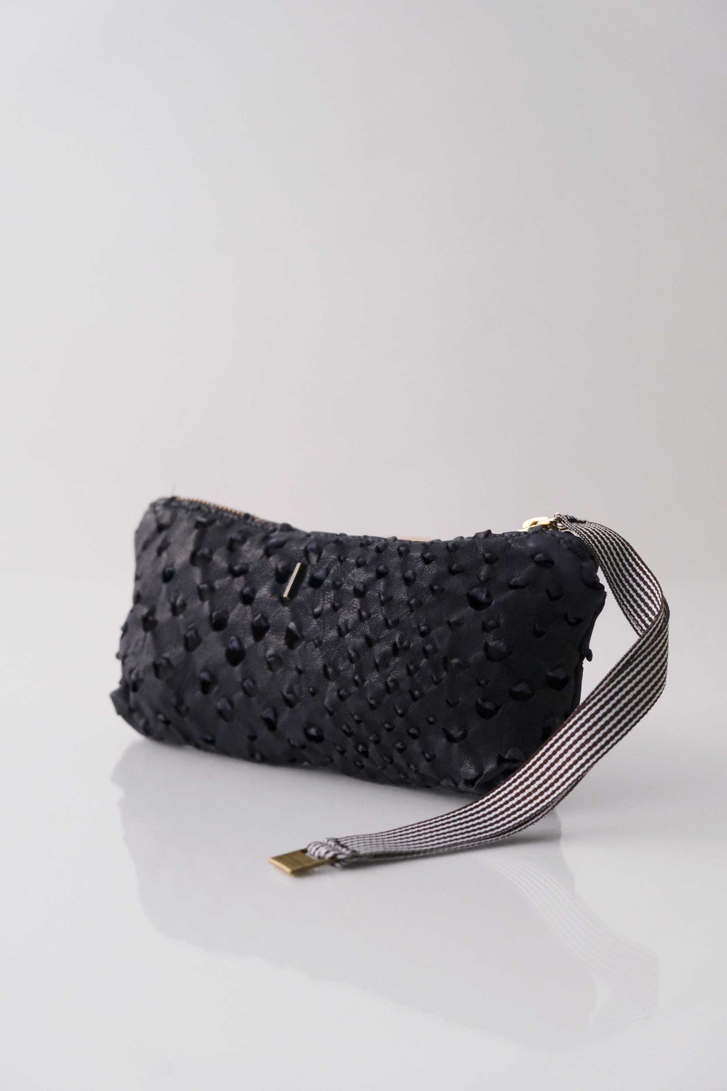 Dream Big soft blueberry nappa taipan-effect pochette – The Sustainable Pochette – Made in Italy