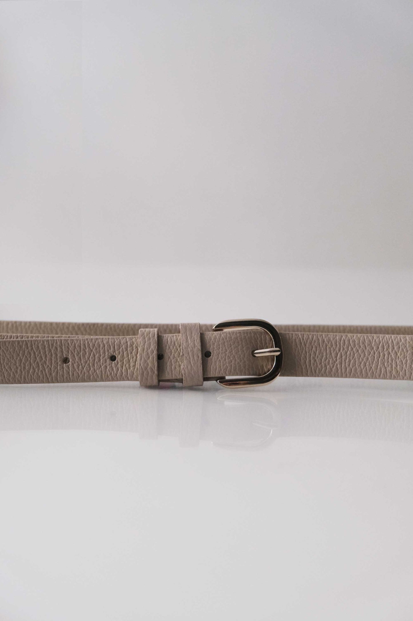 Belt Linea natural grain calf cream - Made in Italy -