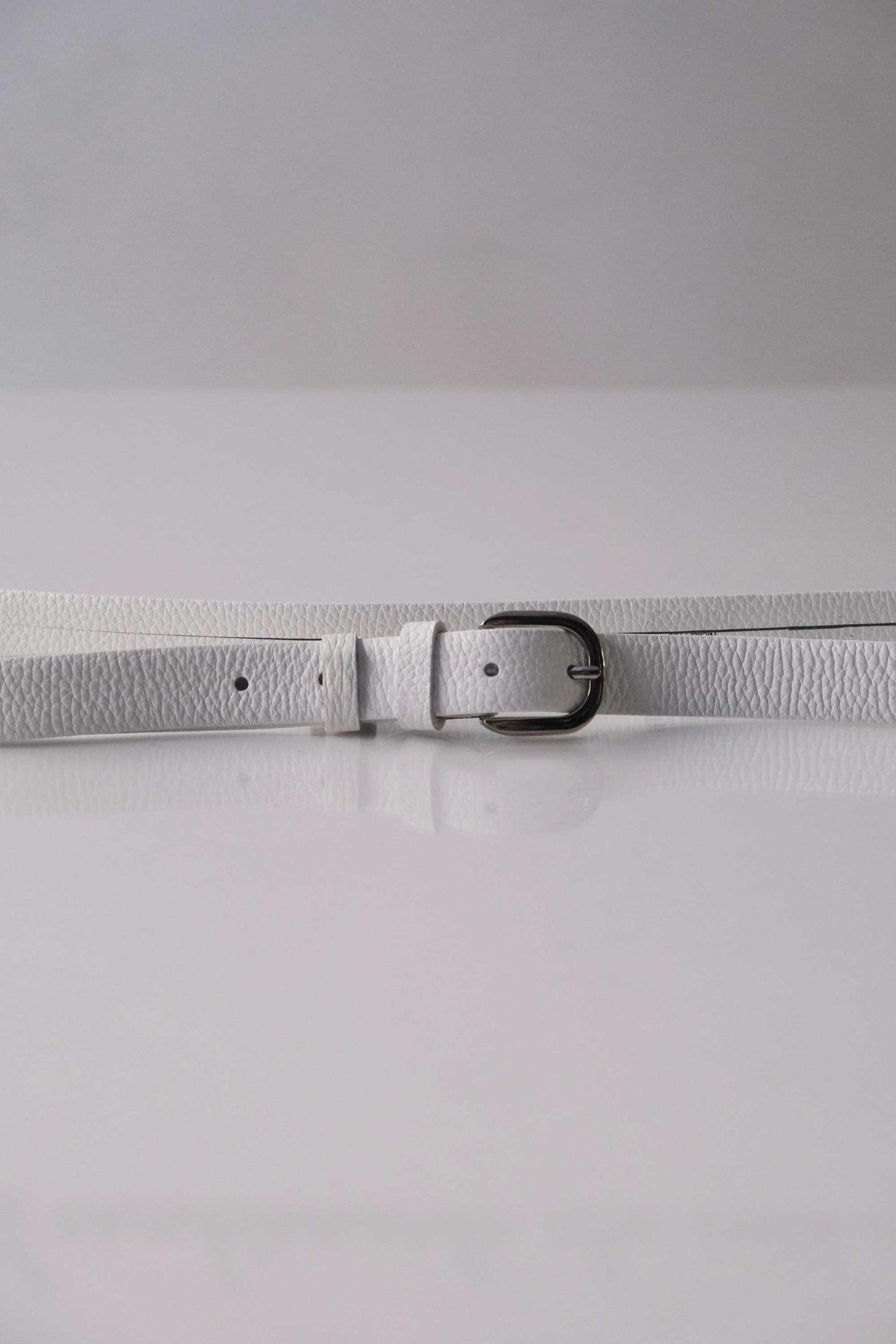Belt Linea natural grain calf white - Made in Italy -