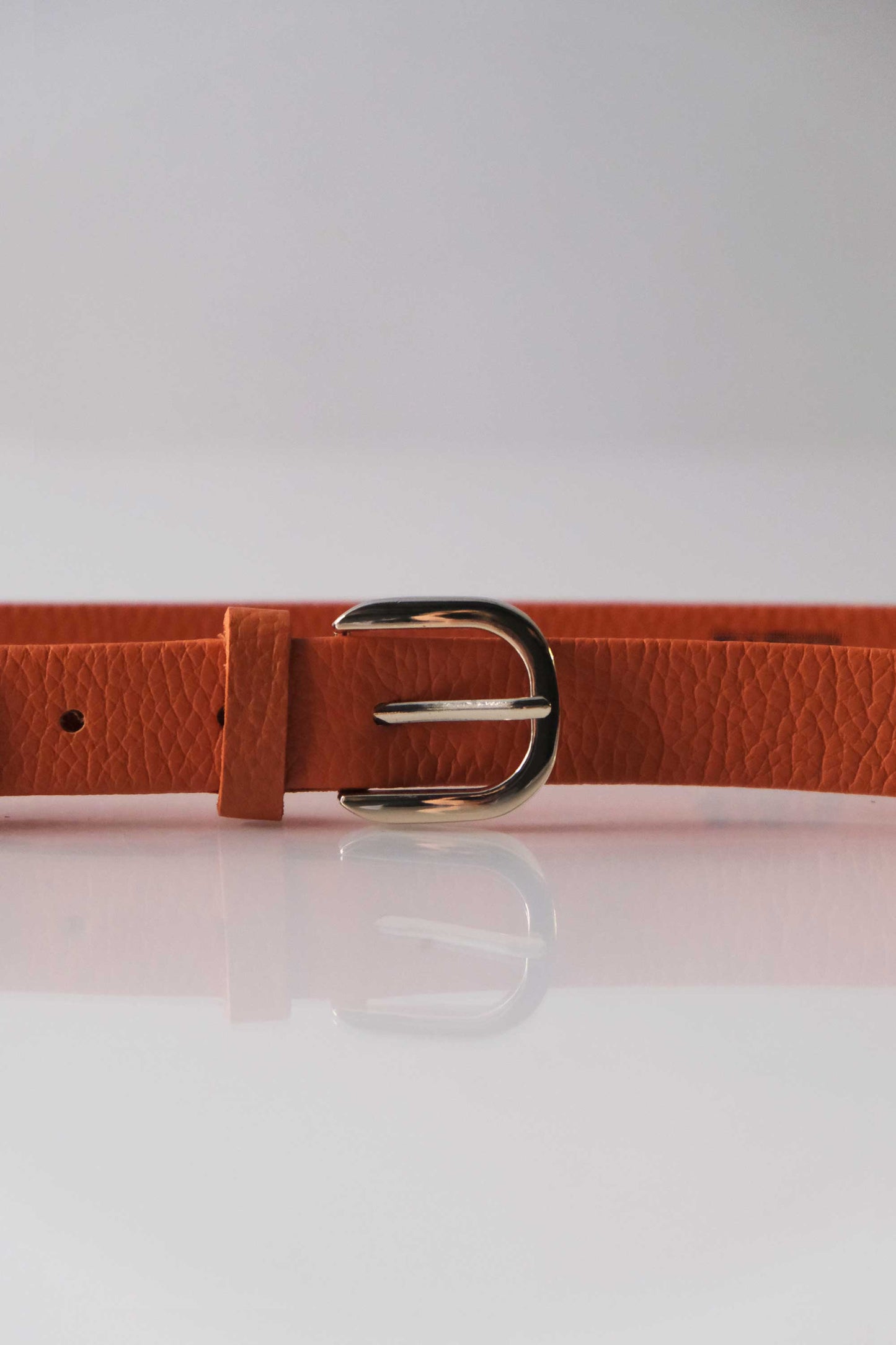 Belt Linea natural grain calf mandarin - Made in Italy -