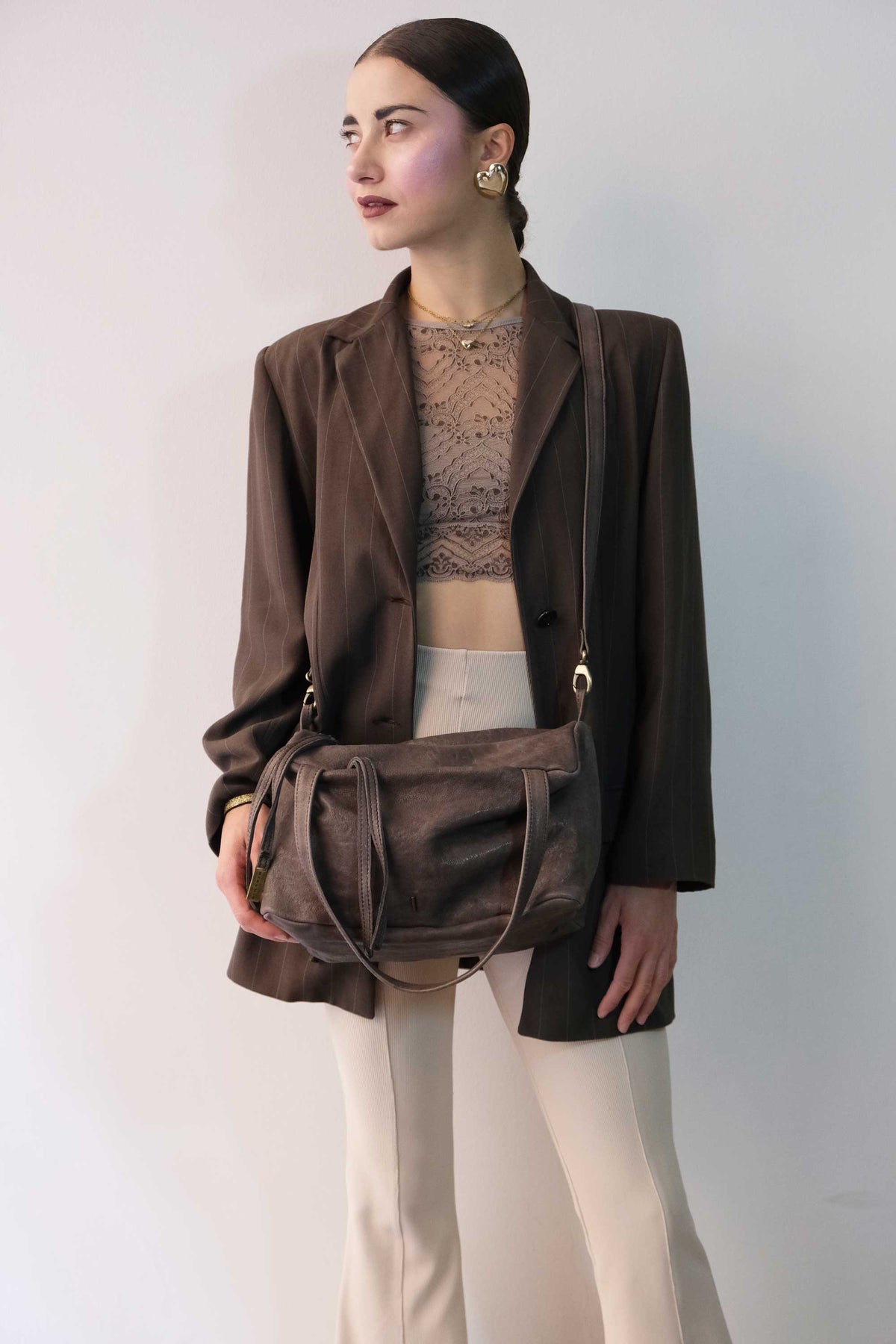 Maribè in tobacco washed nappa leather  - Made in Italy -