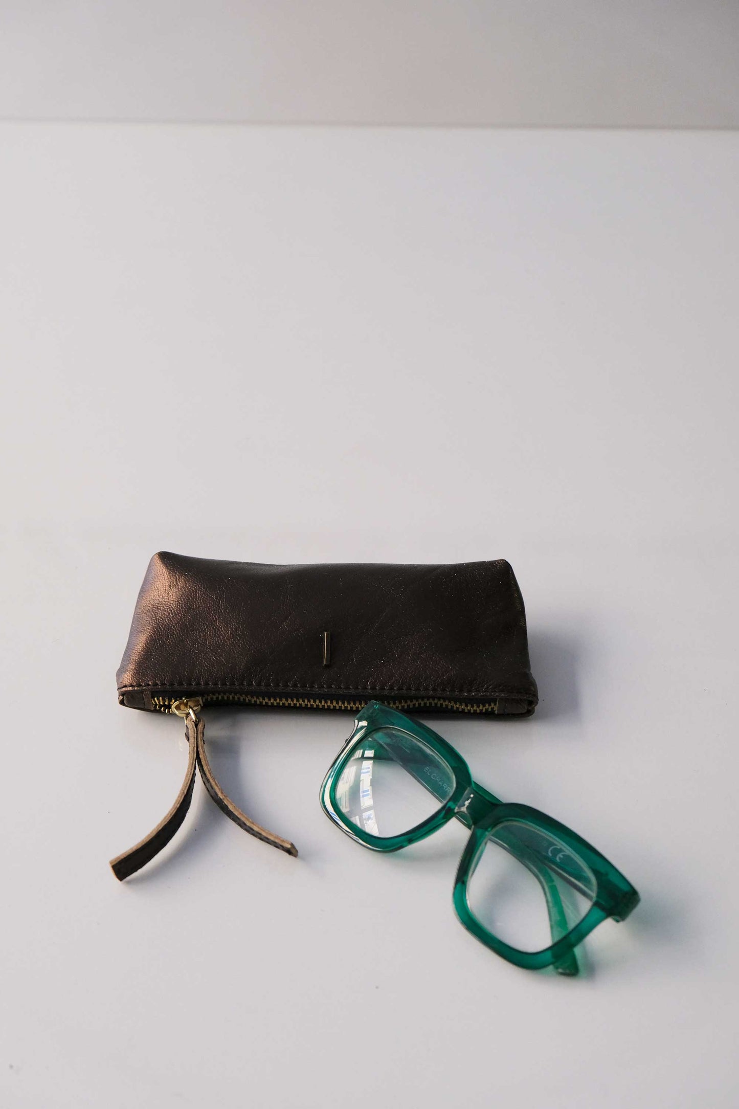 Mix leather laminated bronze  – The Sustainable Pochette - Made in Italy