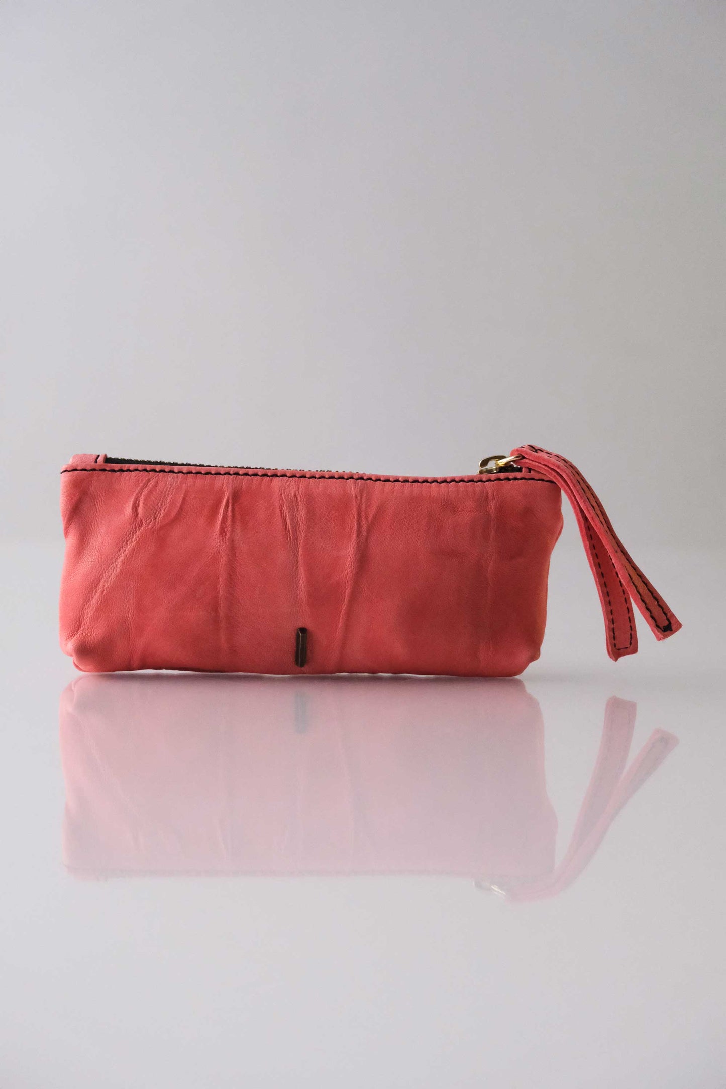 Mix soft coral leather  – The Sustainable Pochette - Made in Italy