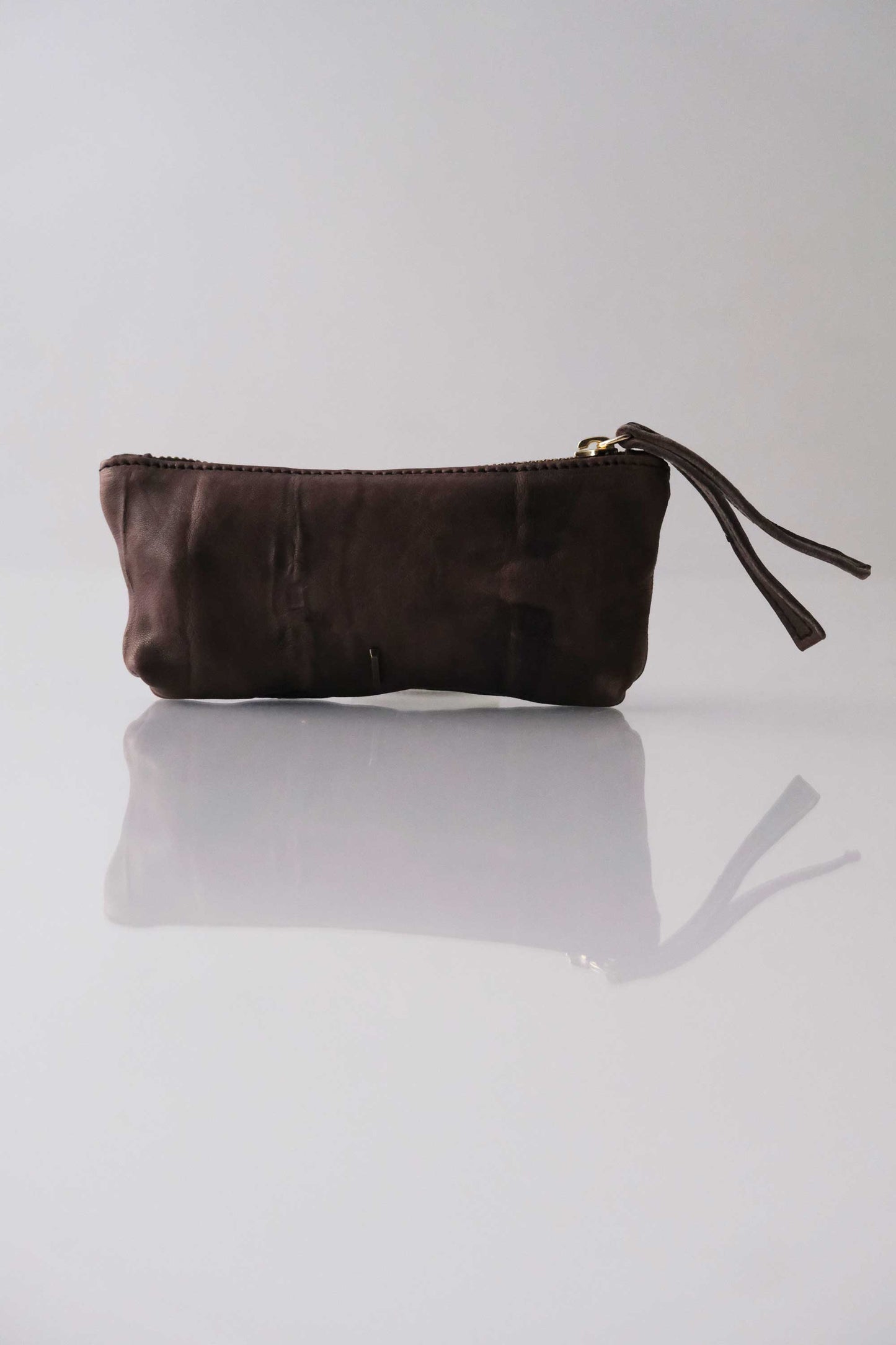 Mix soft chocolate nappa lomè leather – The Sustainable Pochette - Made in Italy
