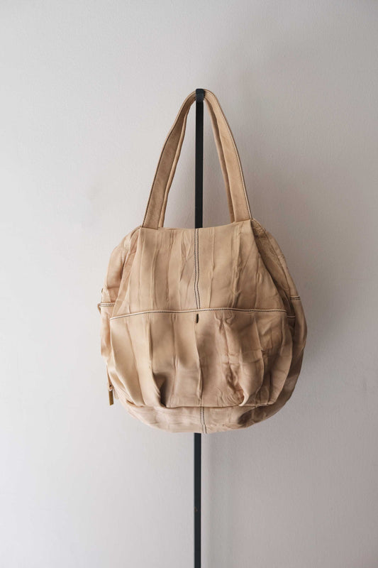 Riri tote bag in sand washed nappa lomè - Made in Italy -