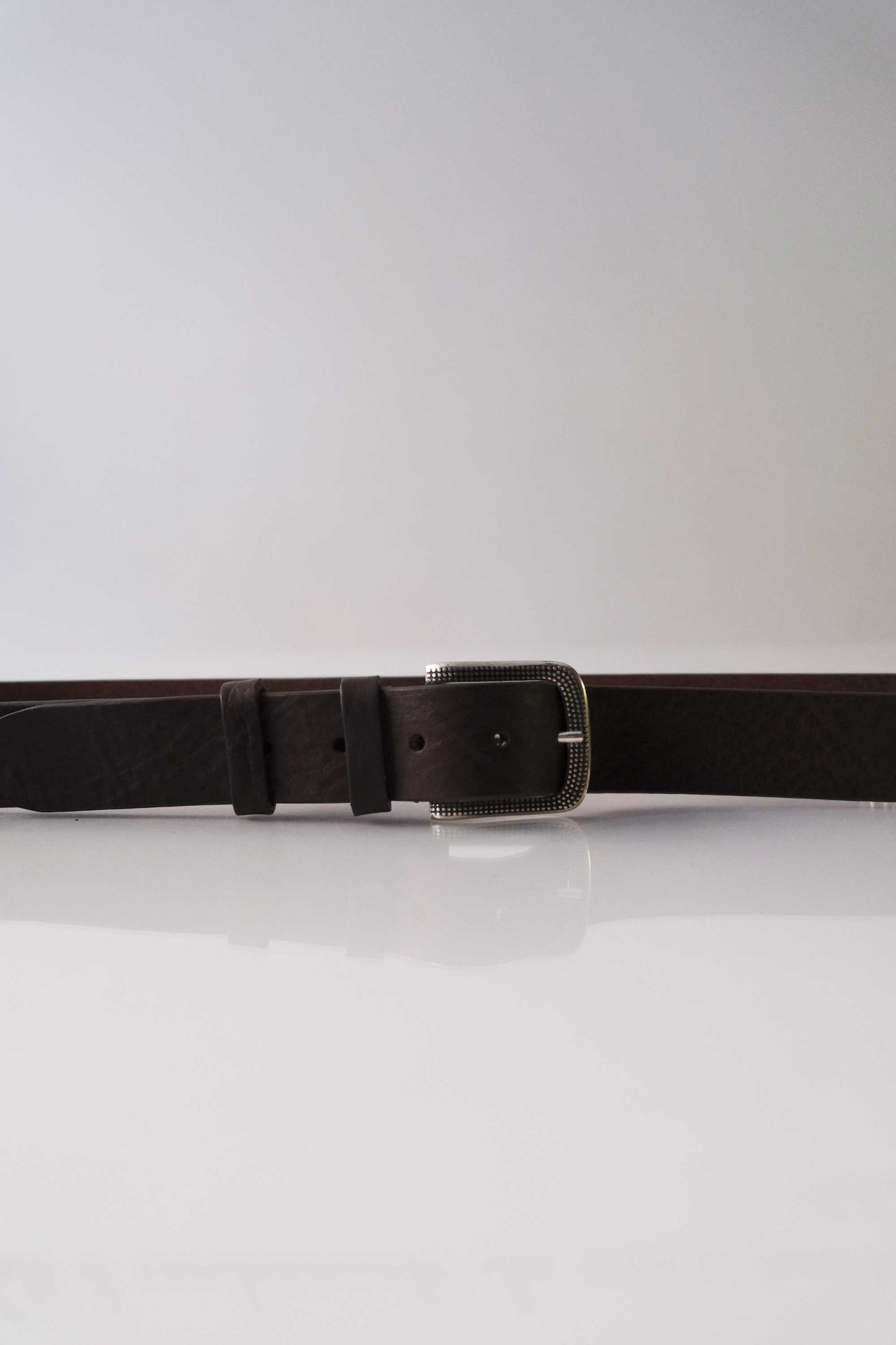 Belt Sound – Men’s vegetable-tanned leather dark brown – Made in Italy