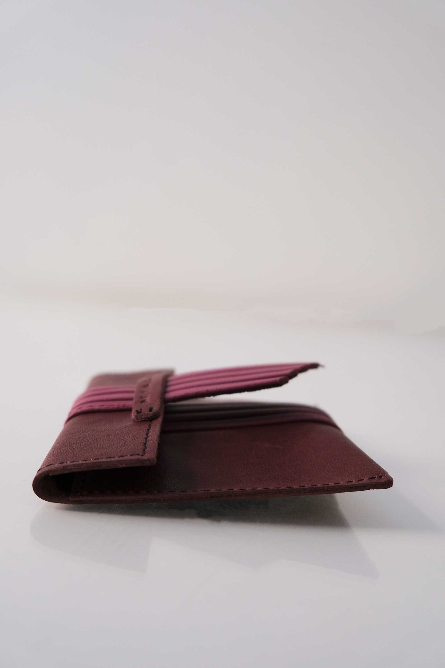 Sound dream mini pochette in vino-barolo soft leather