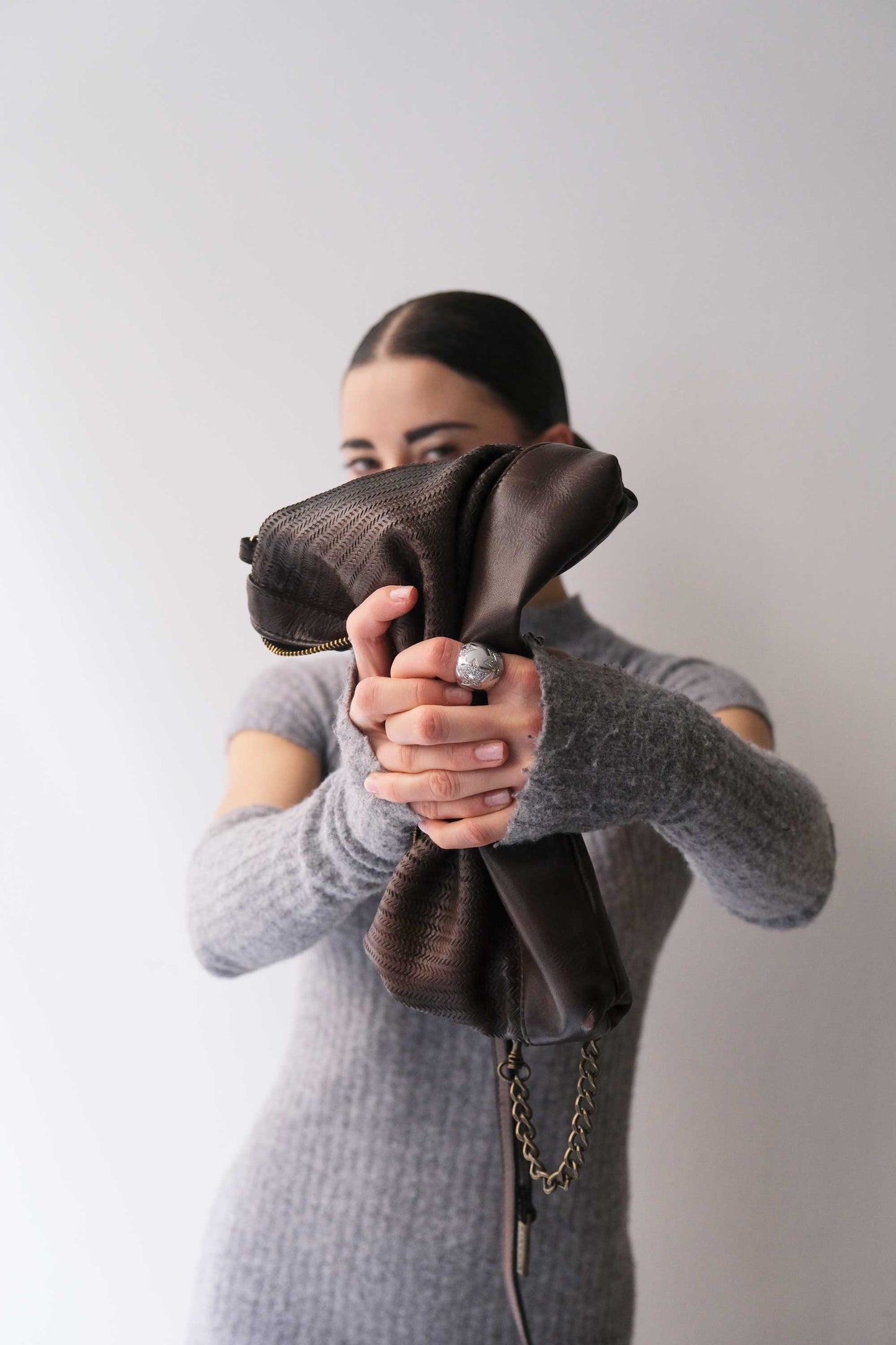 Zoe in caffè turner calf soft leather - Made in Italy -