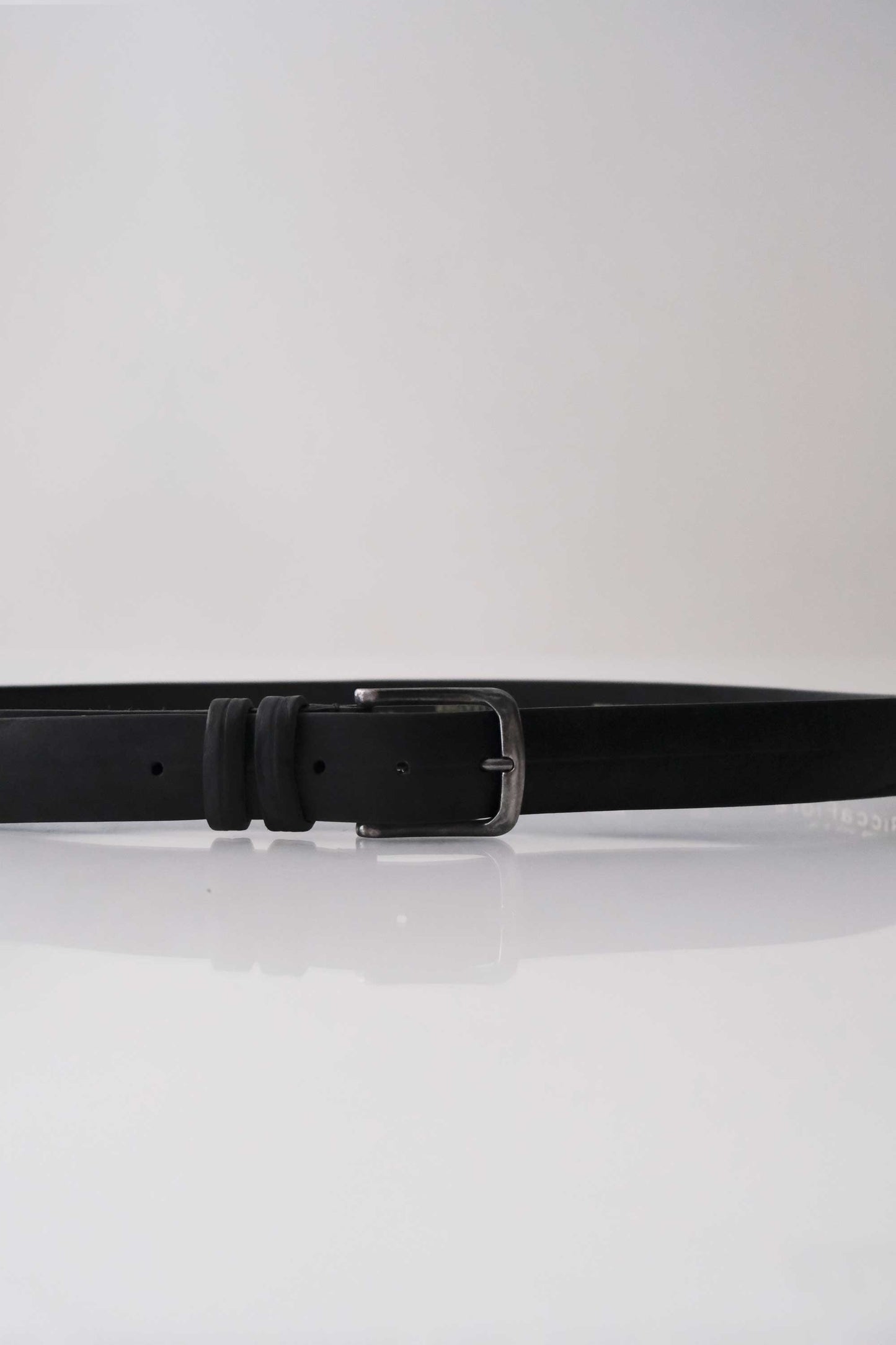 Belt Punto – Men’s vegetable-tanned leather black – Made in Italy