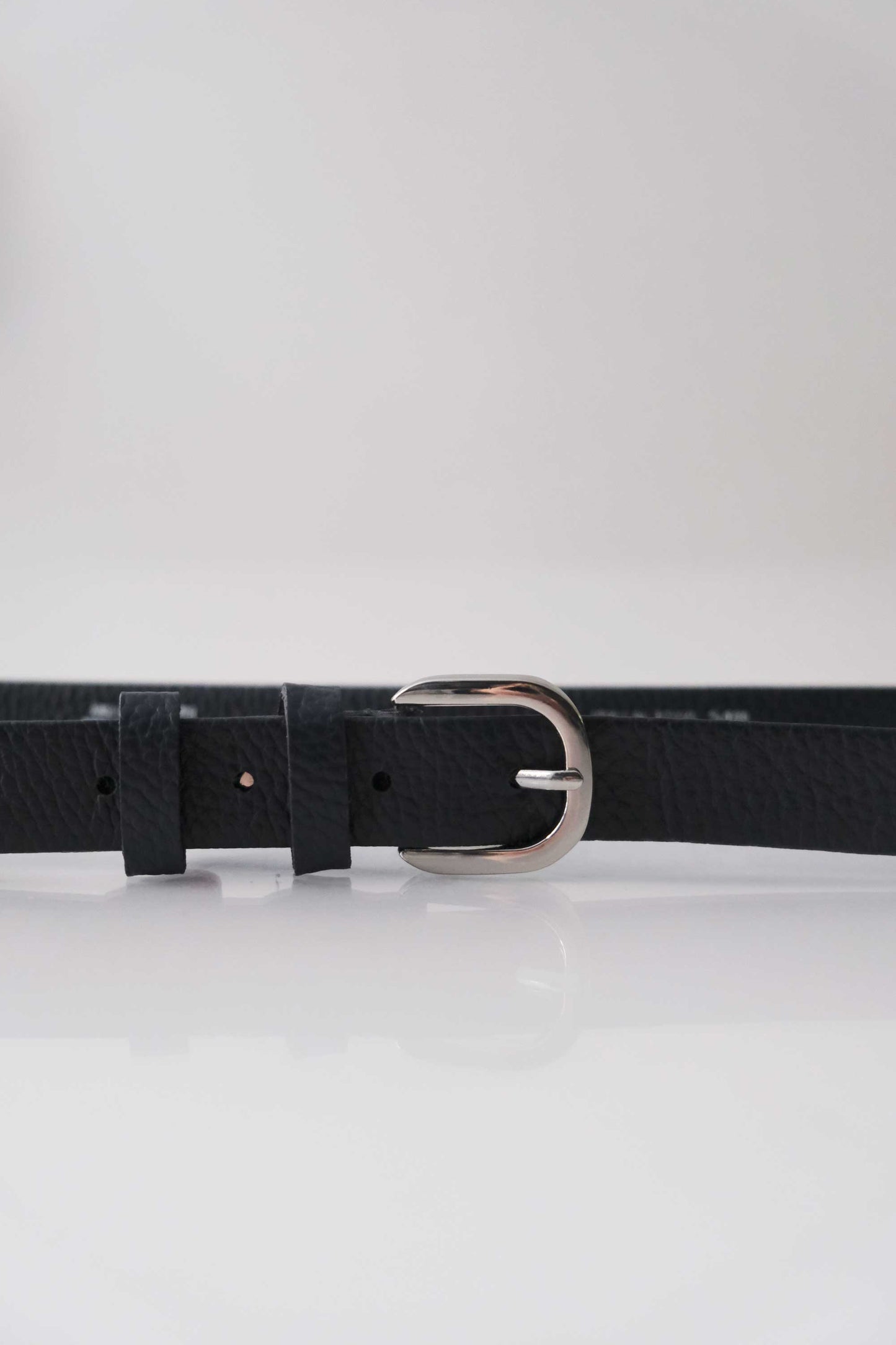 Belt Linea natural grain calf navy - Made in Italy -