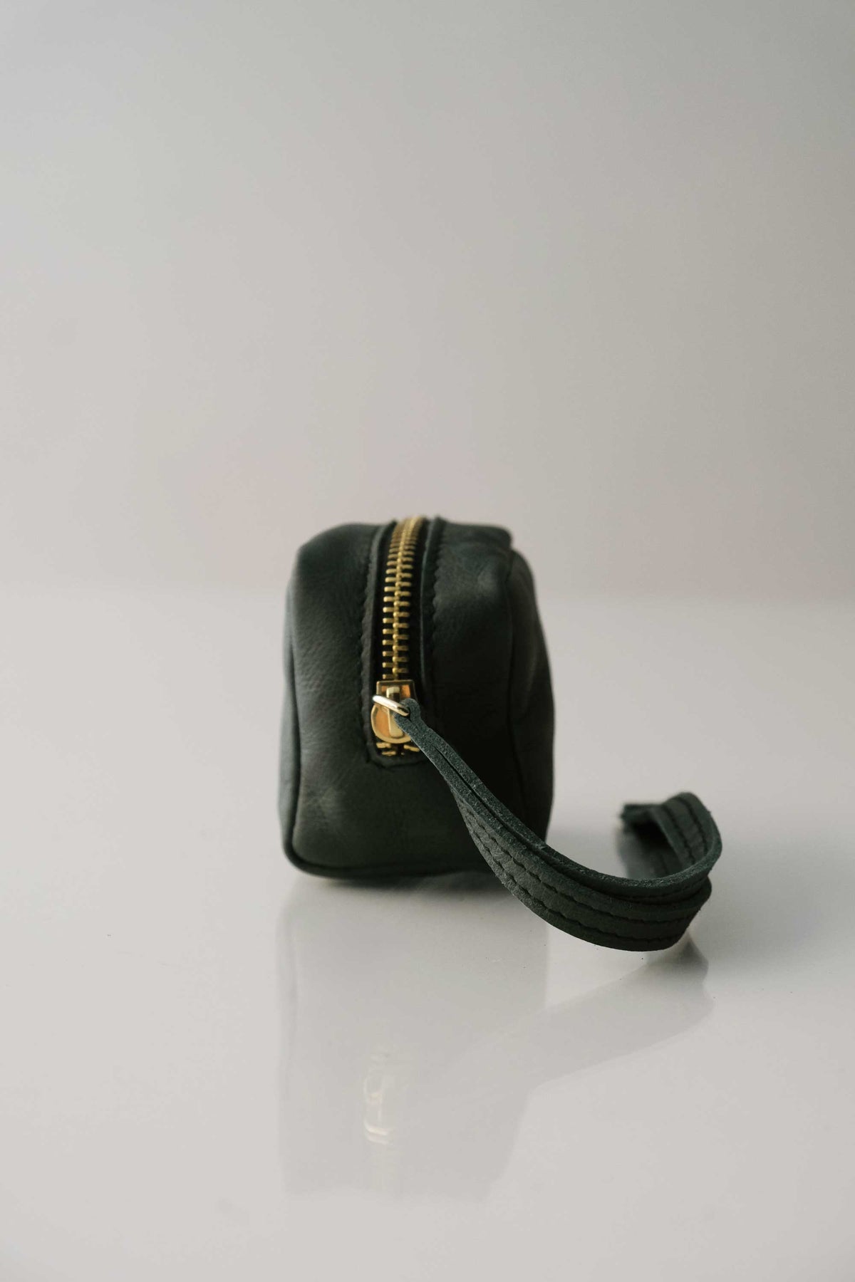 Dream box mini pochette in teal calf leather - Made in Italy -