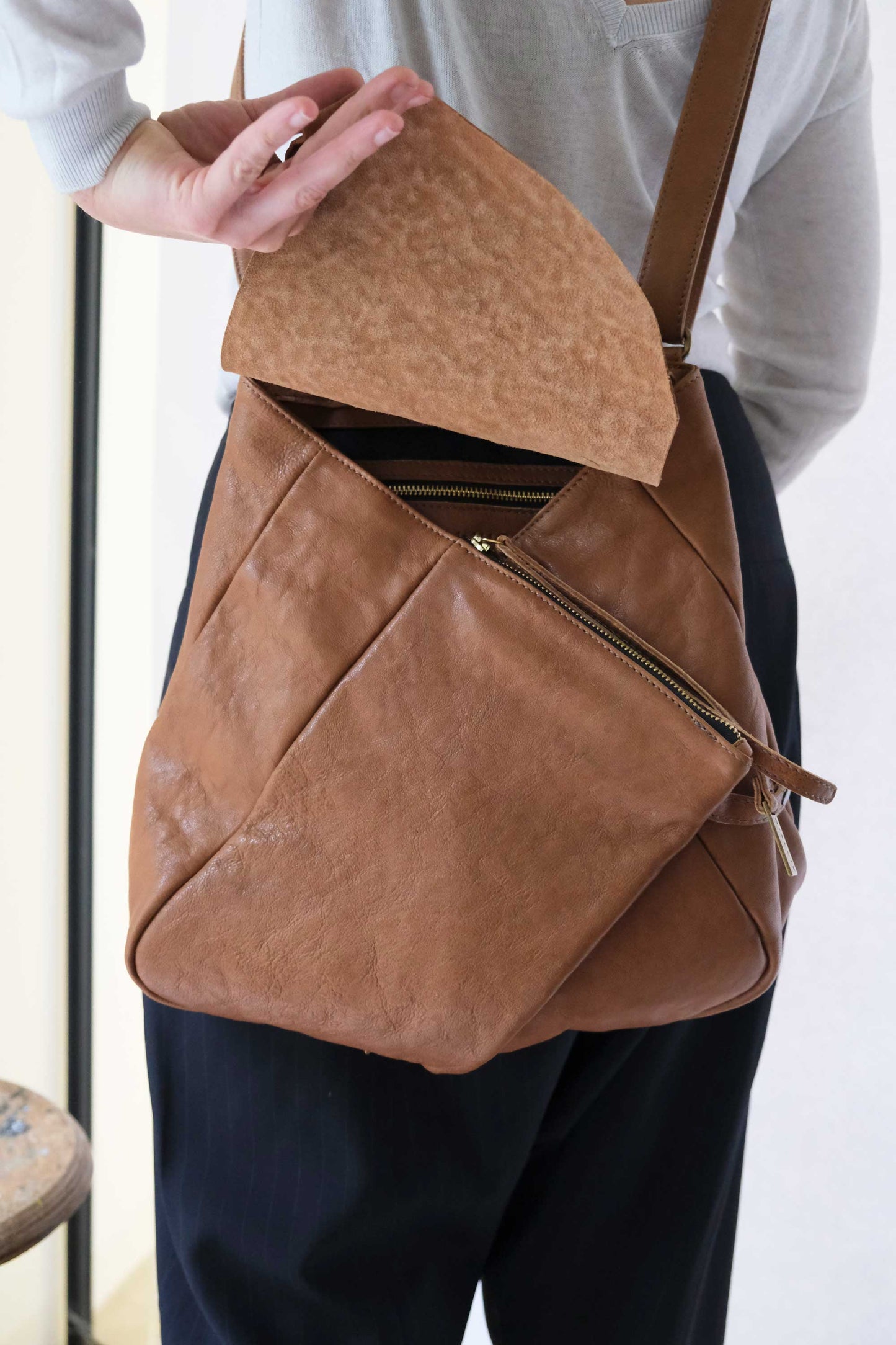 Gabri tote bag in soft nappa - Made in Italy -