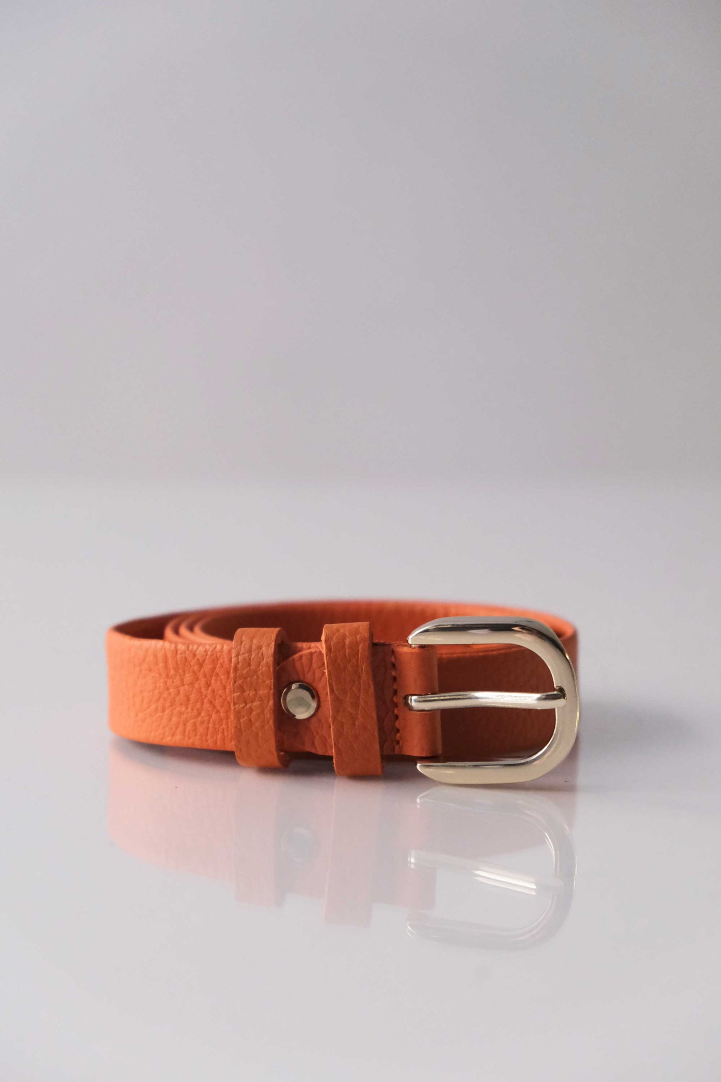 Belt Linea natural grain calf mandarin - Made in Italy -